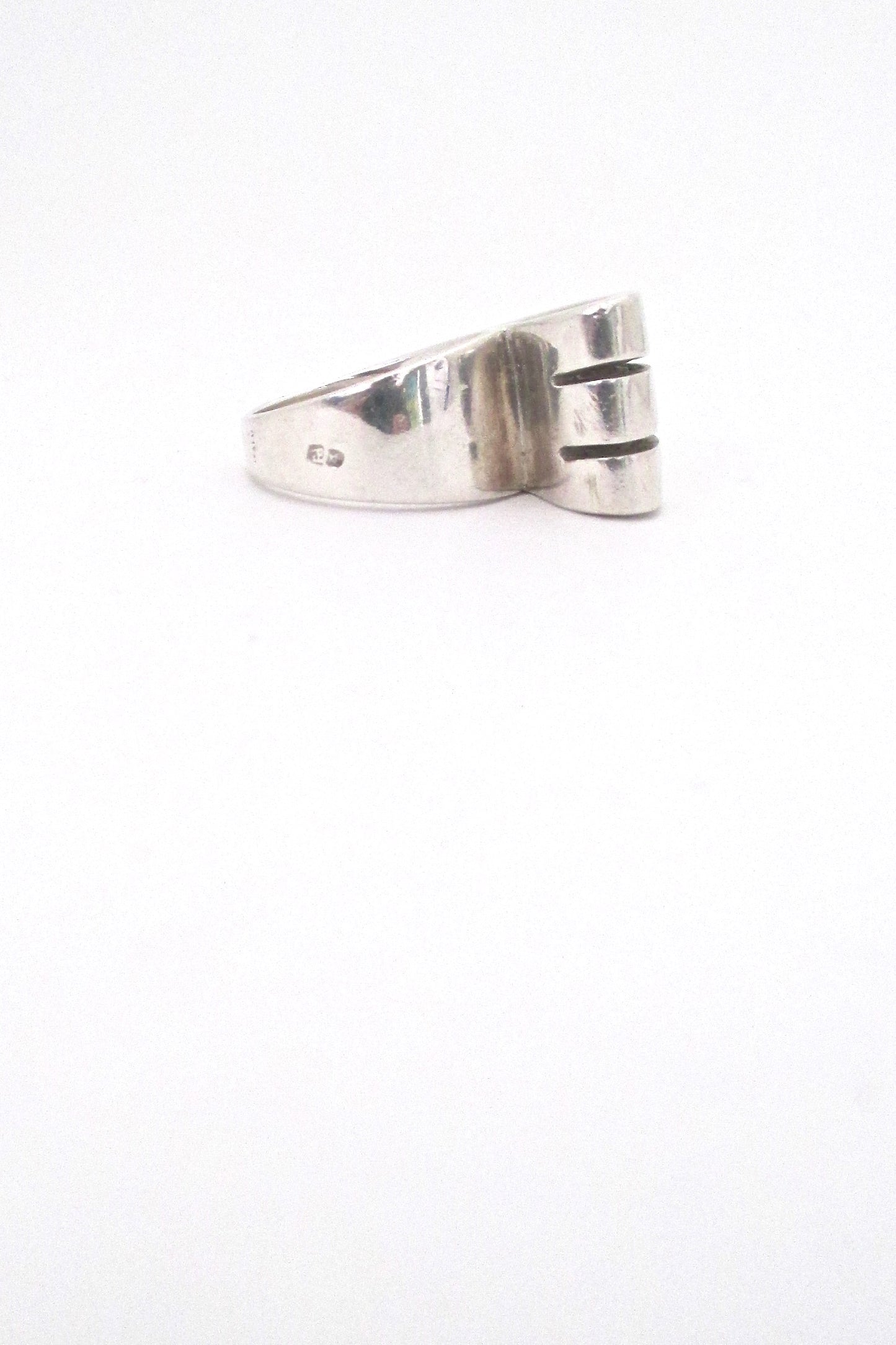 vintage silver large open loop ring