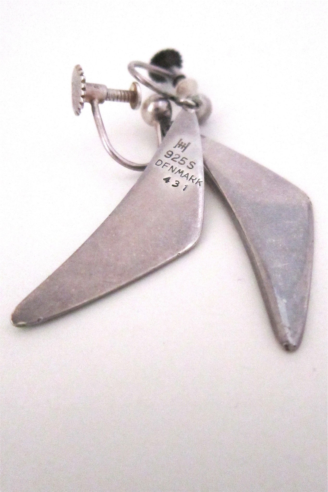 Hans Hansen 'peaks' drop earrings