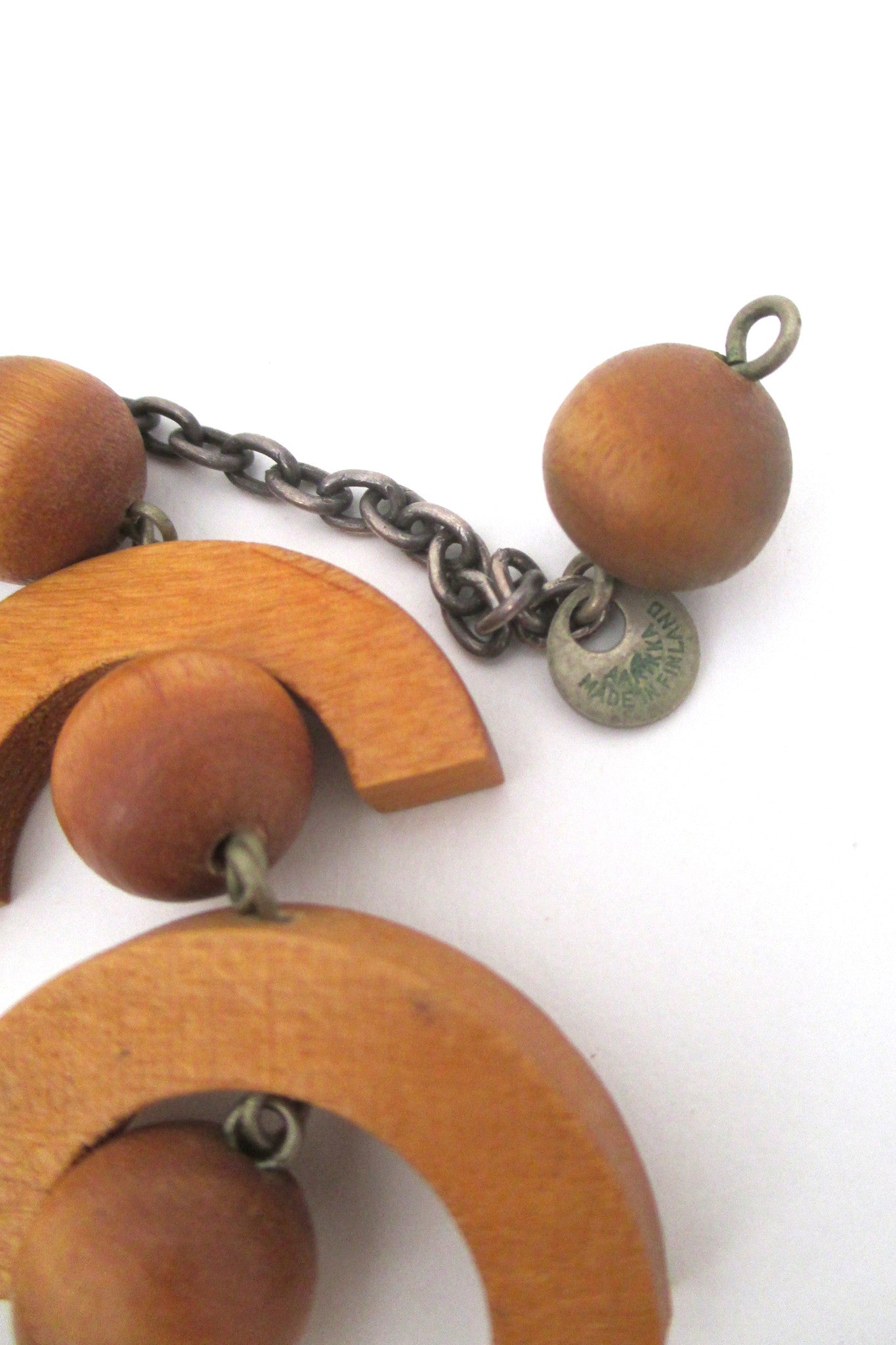 aarikka yellow & tan kinetic necklace