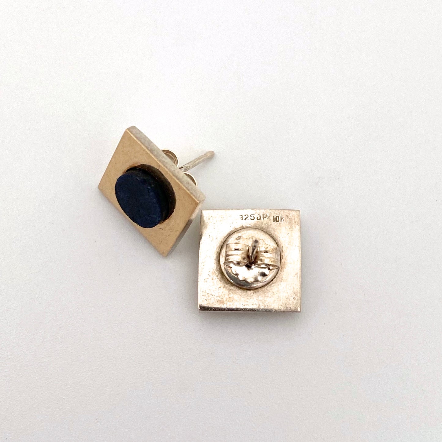 sterling, 10k gold & lapis earrings ~ Jules Perrier