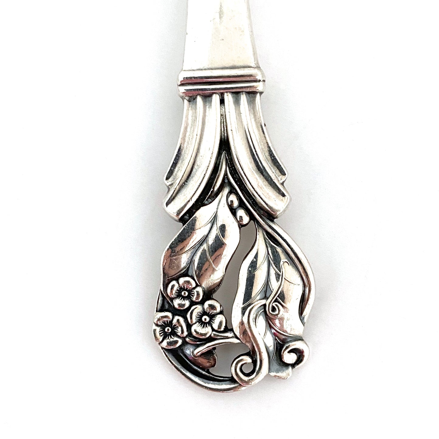 detail Horsens Solvvarefabrik Denmark 1955 vintage sterling silver stainless steel bottle opener barware