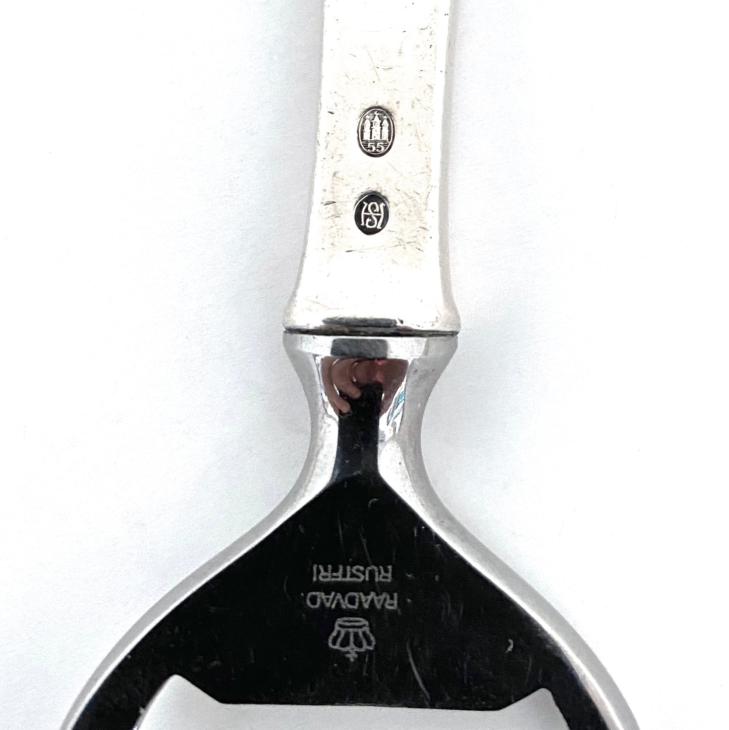 Horsens Solvvarefabrik Denmark silver bottle opener ~ 1955