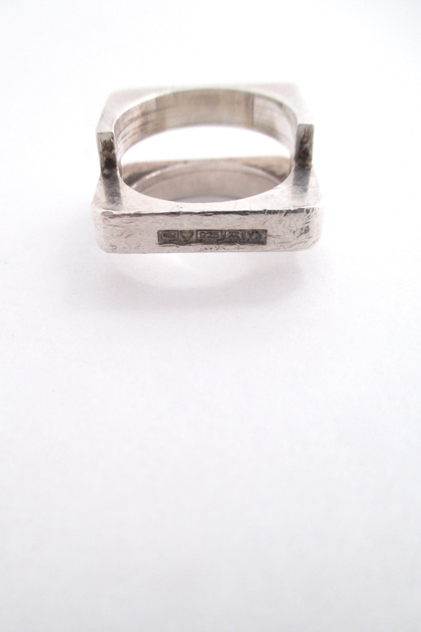Pekka Piekainen geometric silver ring