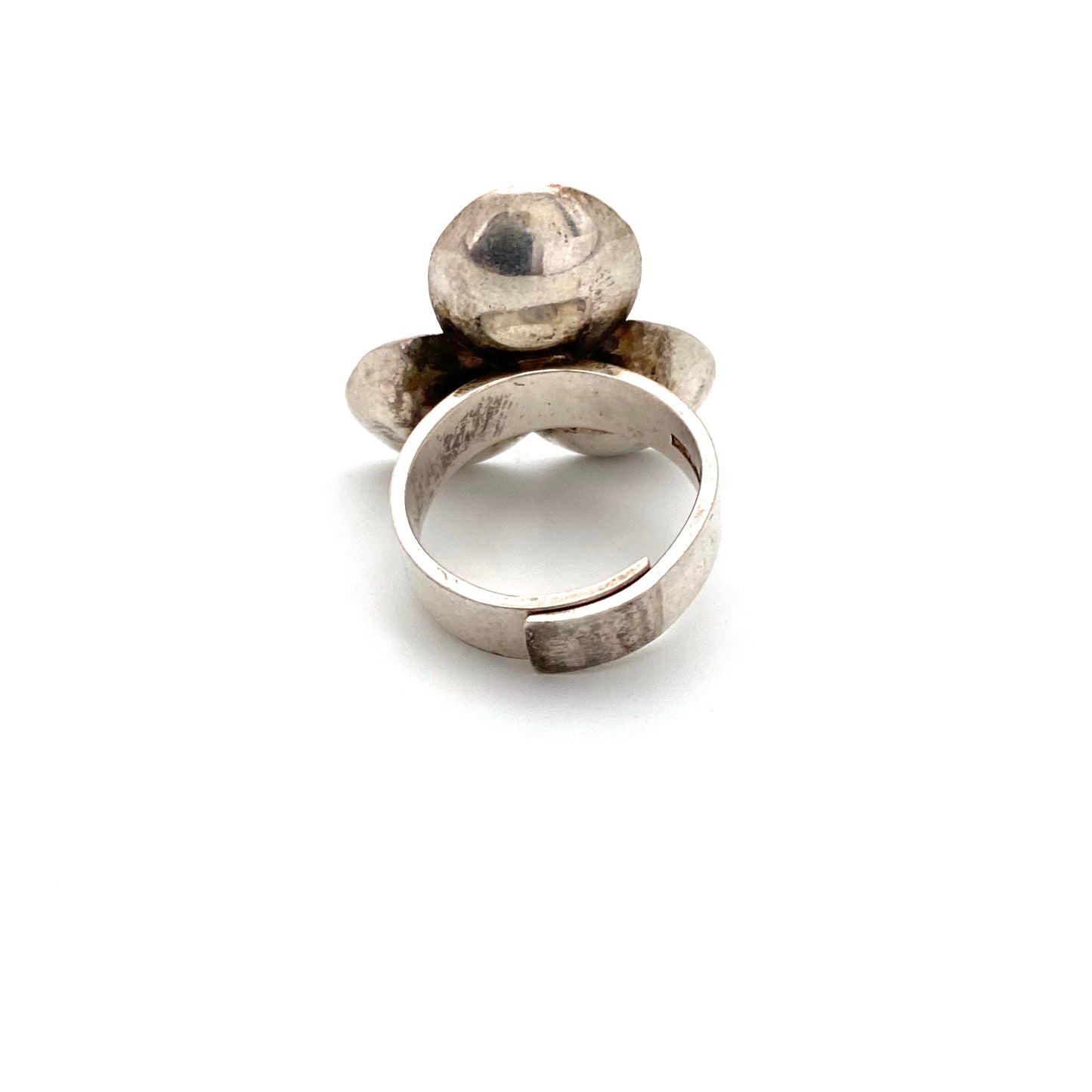 Kupittaan Kulta textured silver flower ring