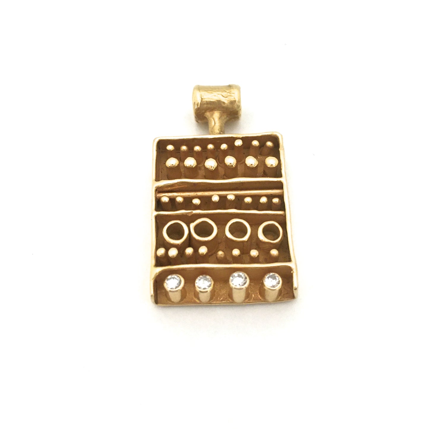 Walter Schluep 18k gold and diamond pendant