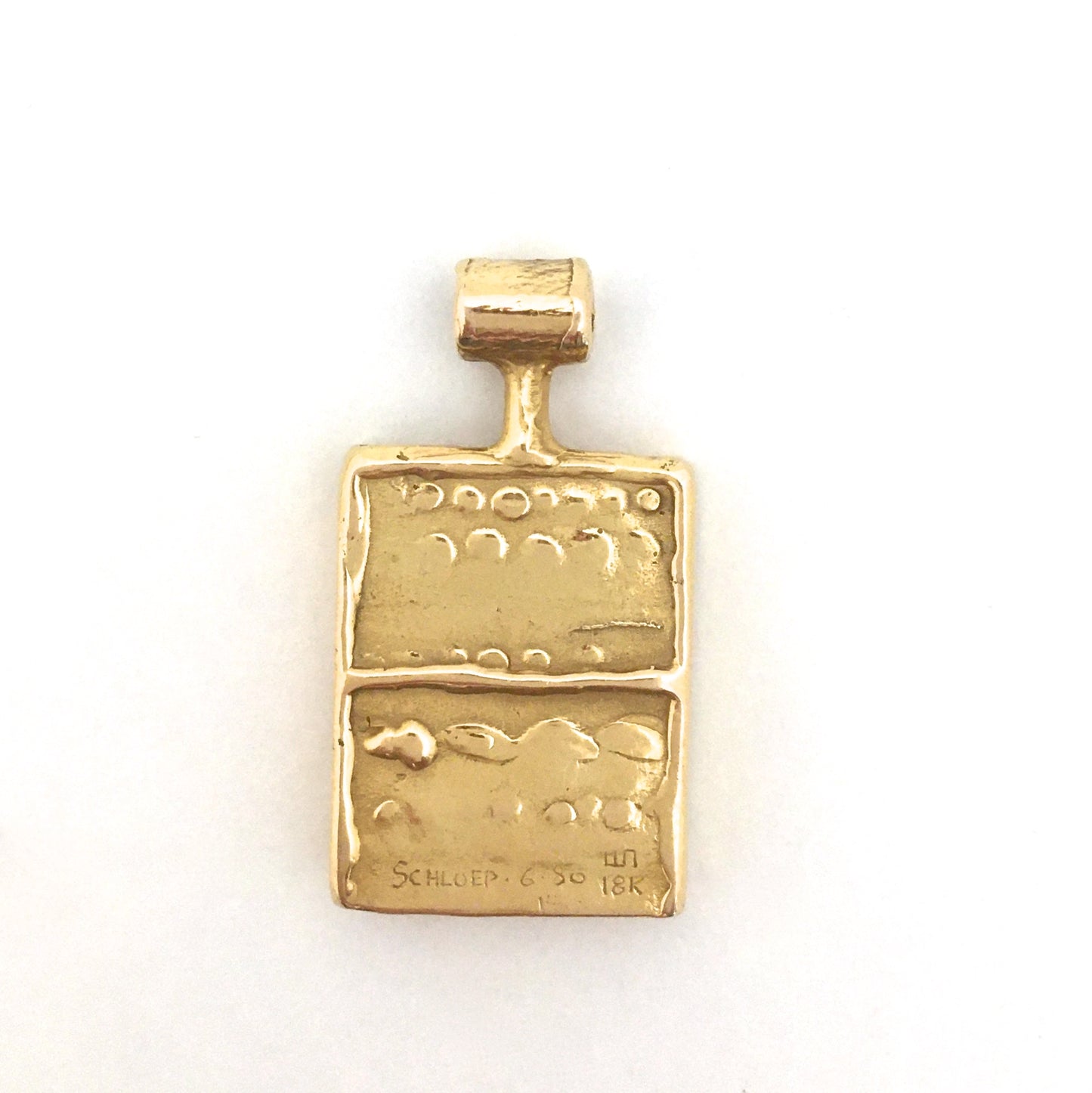 Walter Schluep 18k gold and diamond pendant