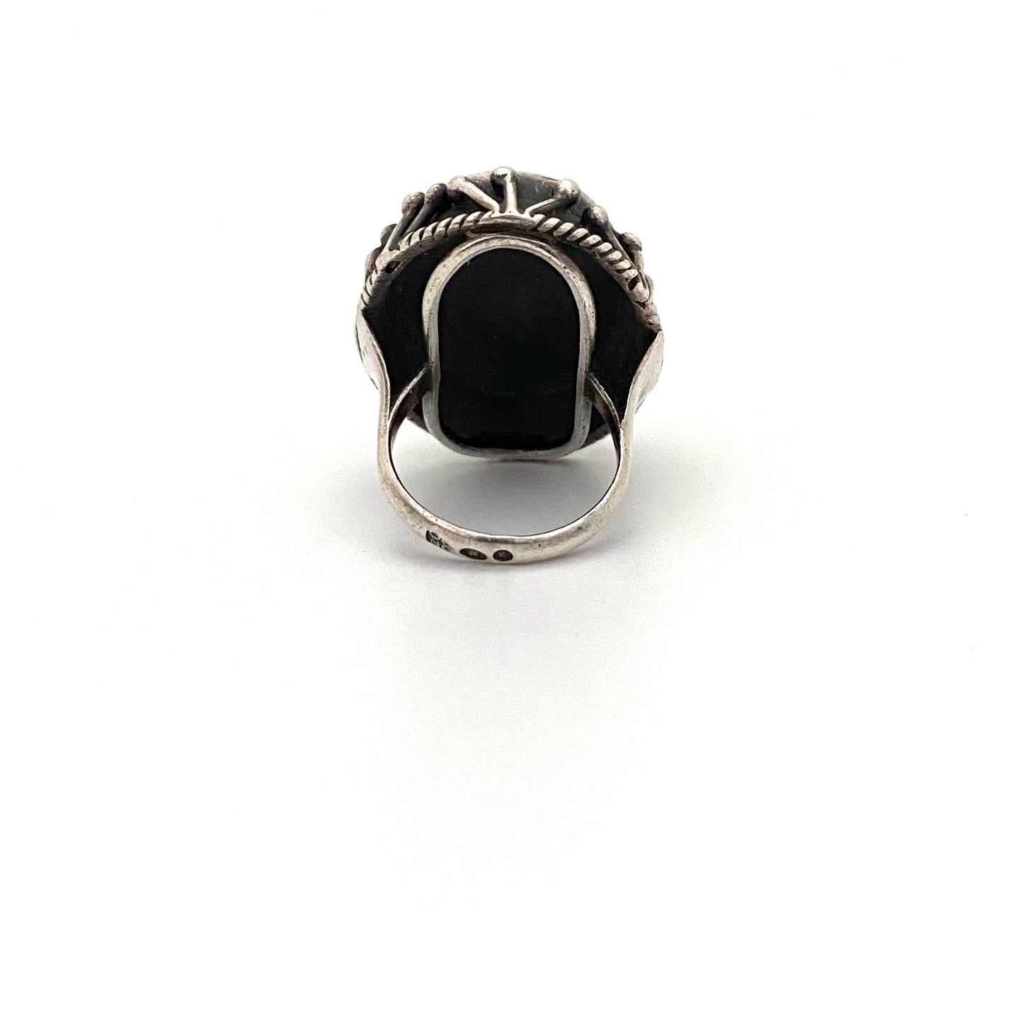 ORNO large green stone ring
