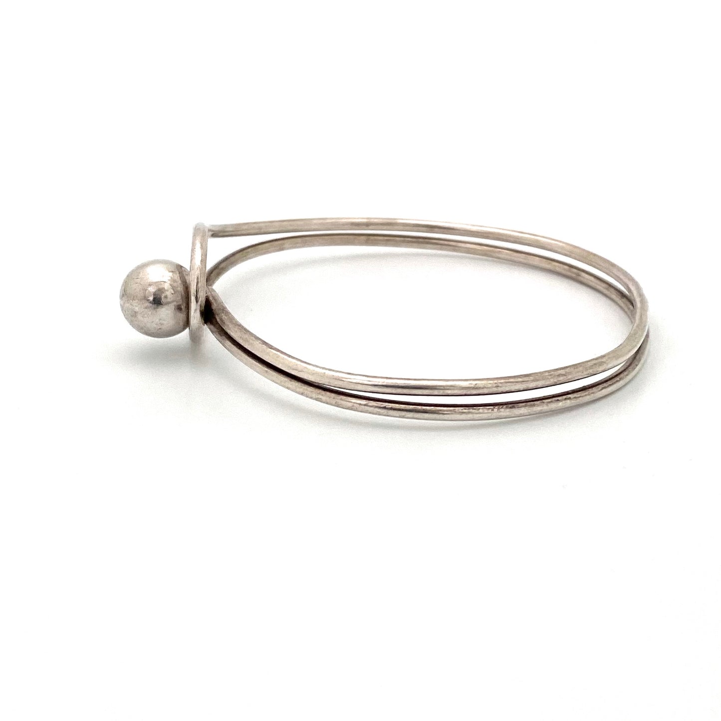 profile Henning Ulrichsen Denmark vintage silver bangle bracelet Scandinavian Modern jewelry design