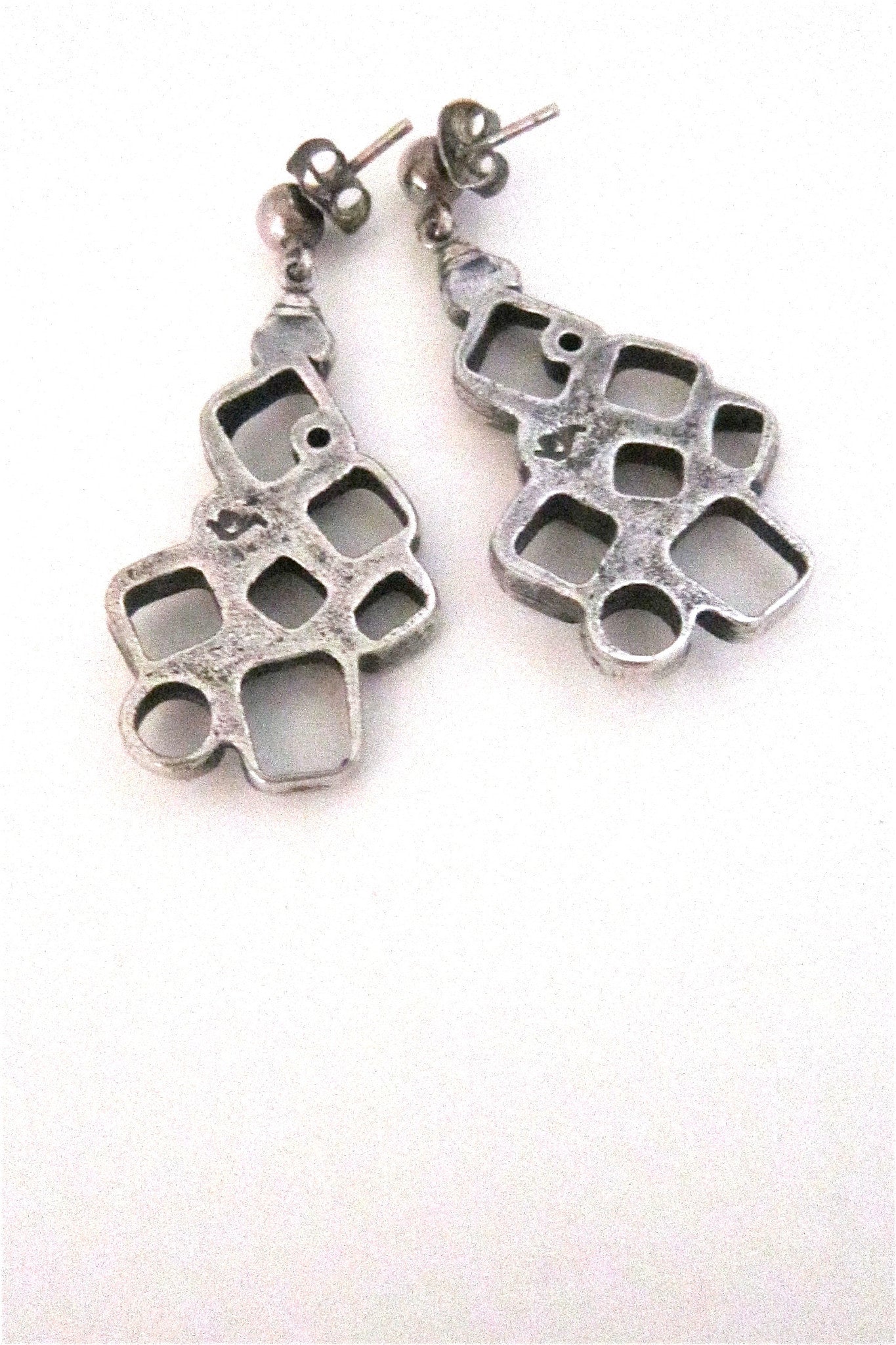 Guy Vidal 'squares & circles' drop earrings