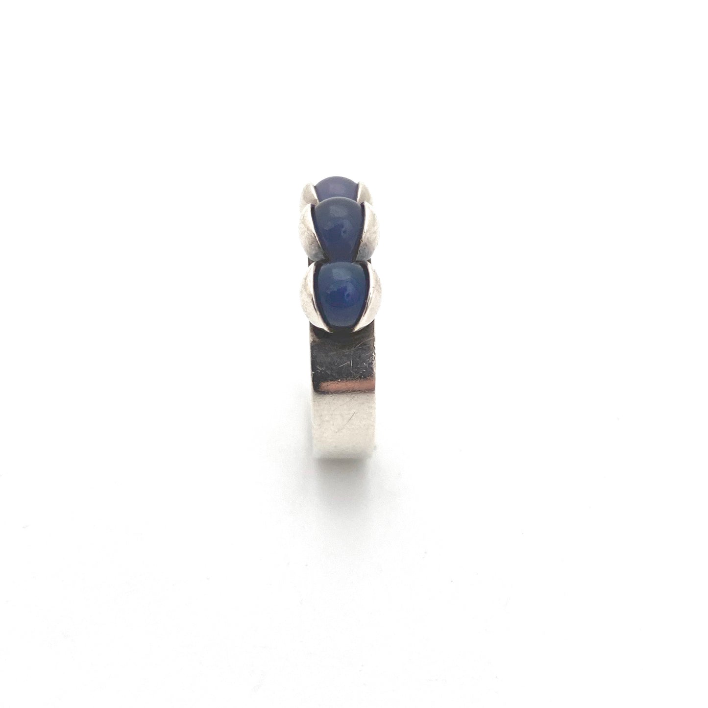 Kupittaan Kulta vintage silver & chalcedony 3 spheres ring