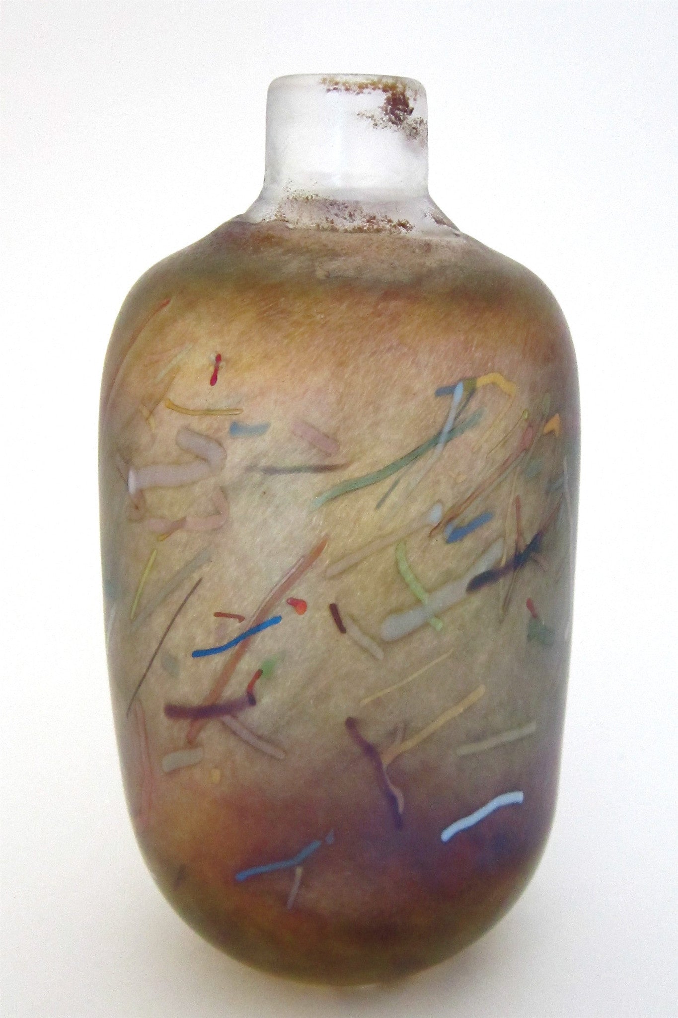 Bertil Vallien for Kosta Boda Sweden Artist Collection large Tornado vase signed