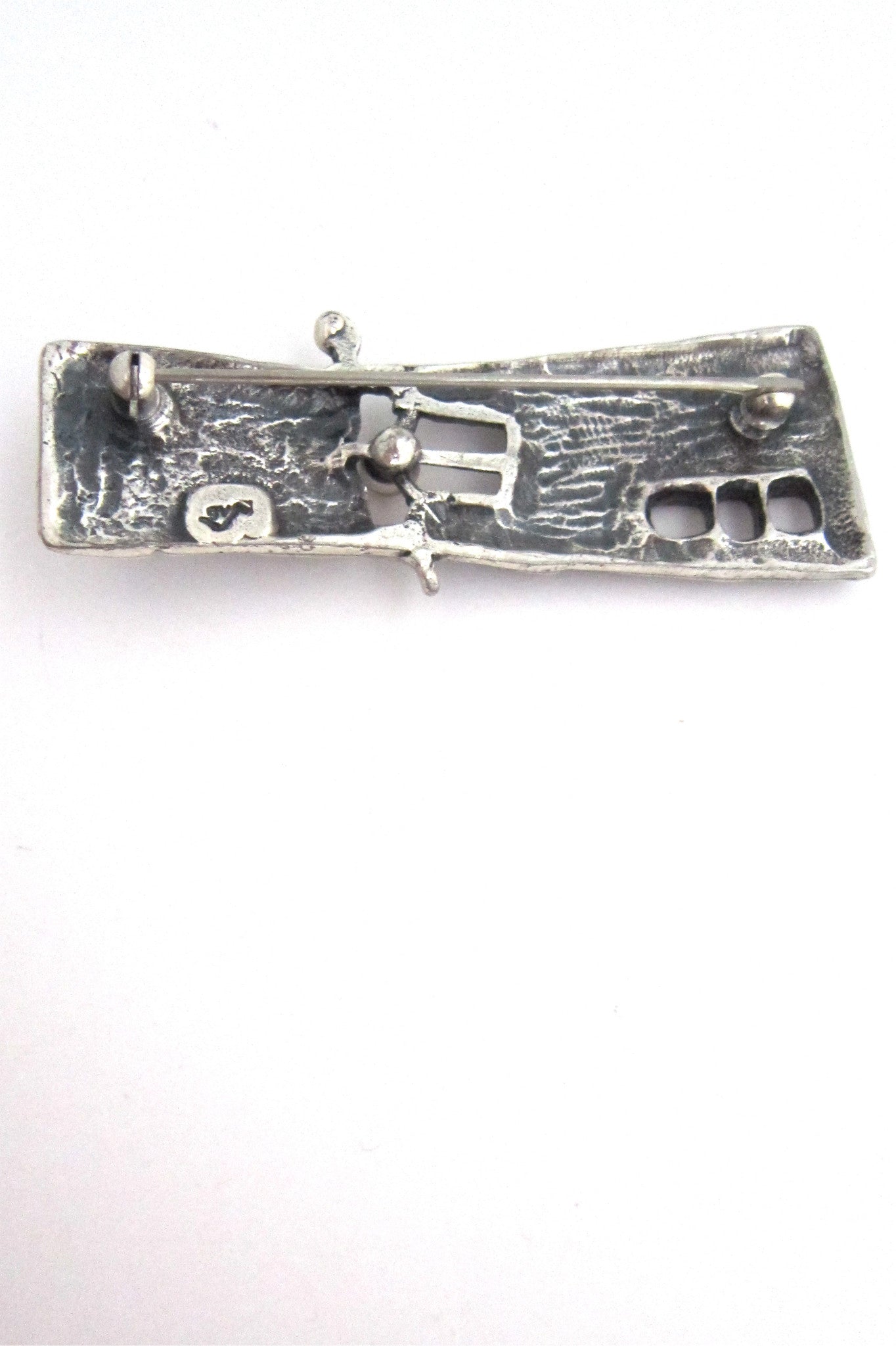 Guy Vidal 'bronze sphere' openwork brooch