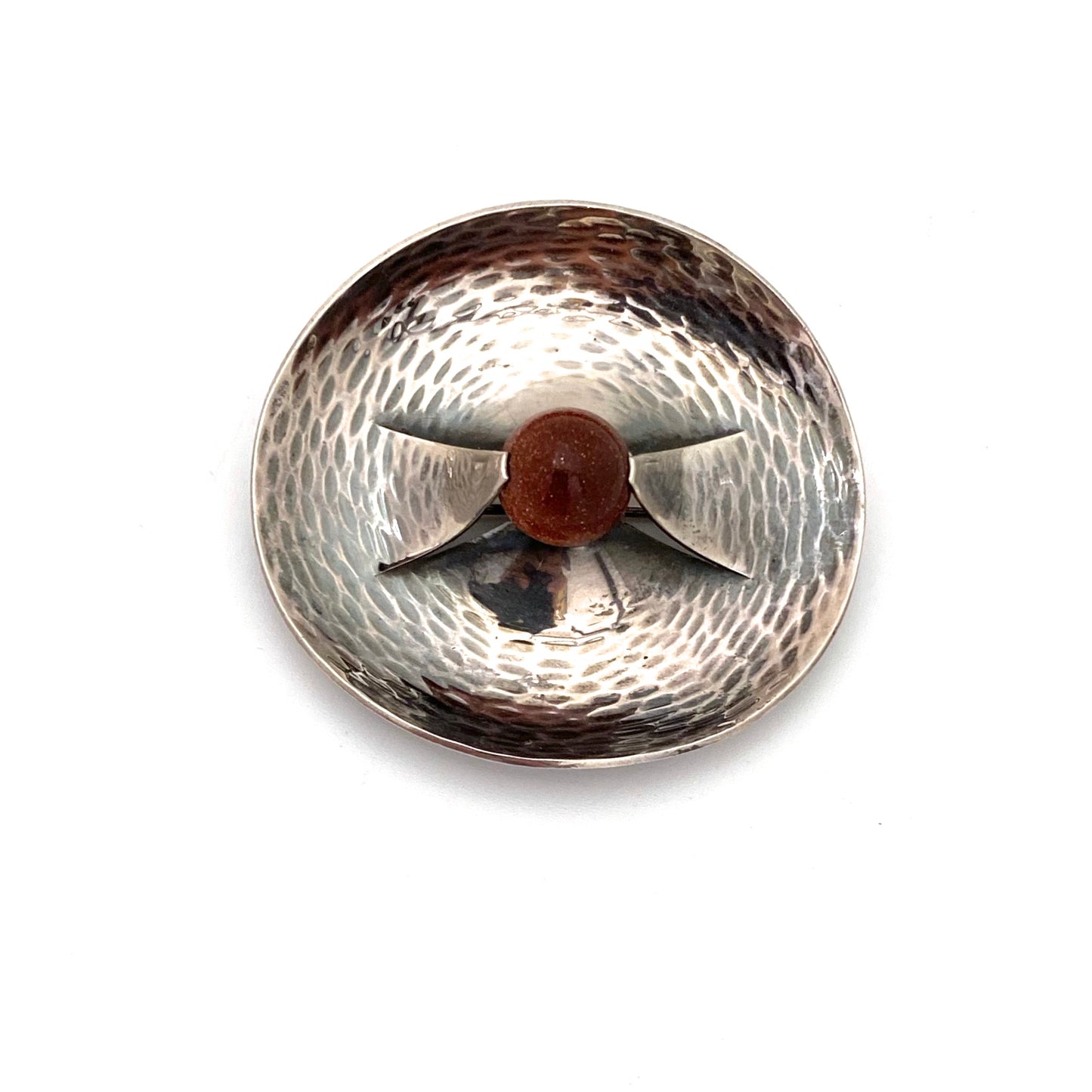 Elis Kauppi Kupittaan Kulta silver & goldstone brooch ~ 1961