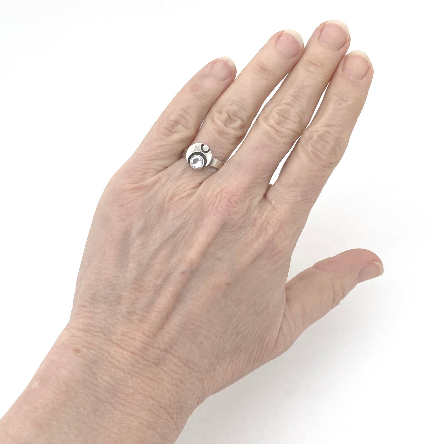 Sten and Laine silver & rock crystal ring