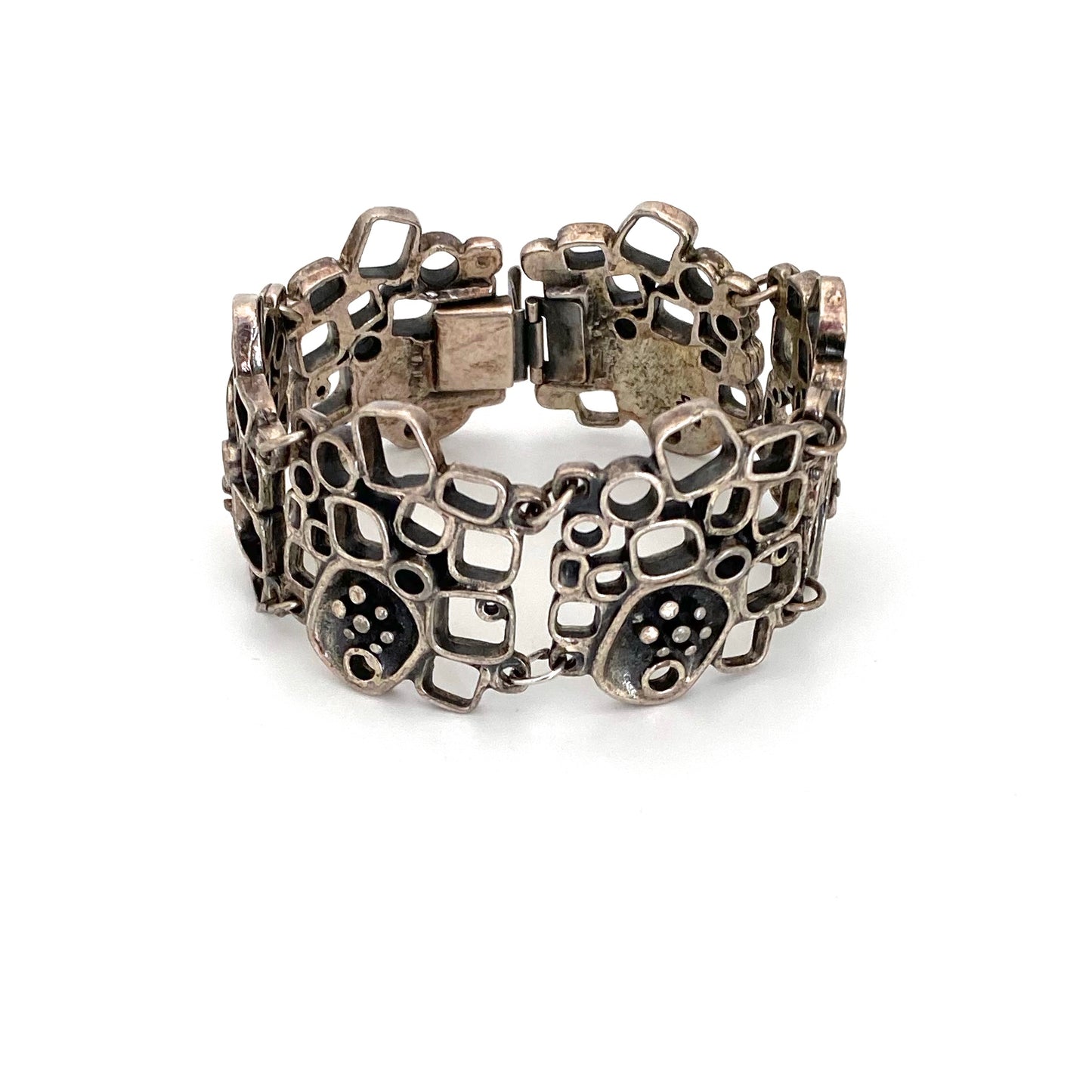 Guy Vidal Canada 'openwork & shadowbox' panel link bracelet