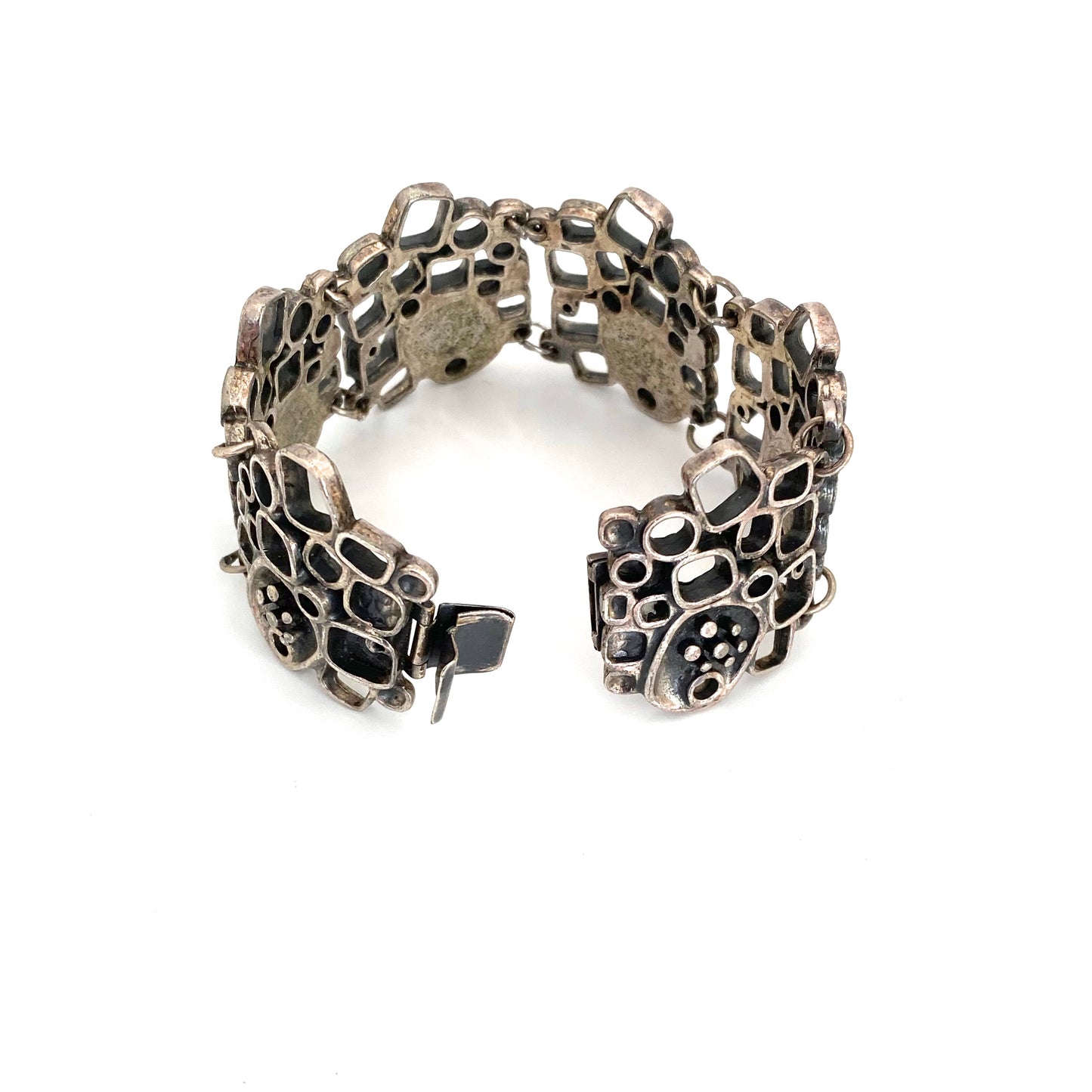 Guy Vidal Canada 'openwork & shadowbox' panel link bracelet