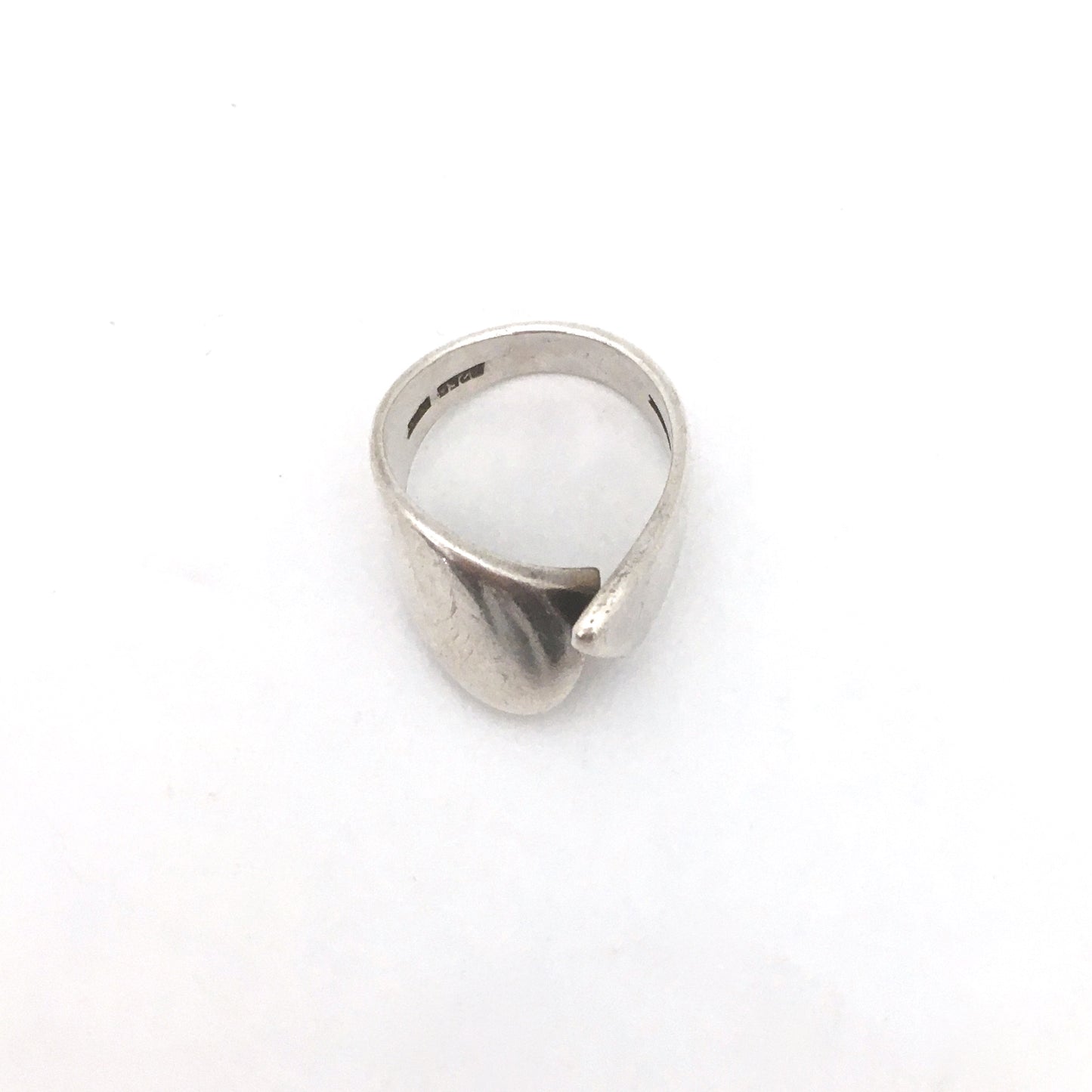 Hans Hansen vintage silver dimensional wrap ring