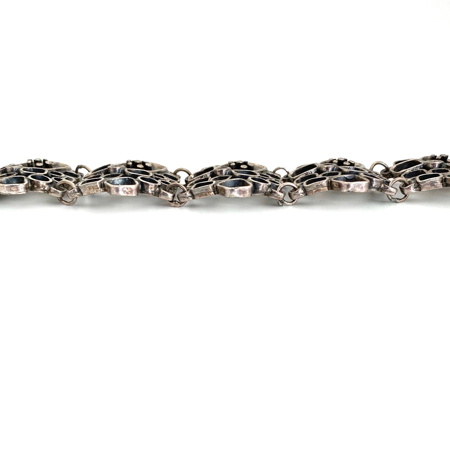 Guy Vidal Canada 'openwork & shadowbox' panel link bracelet