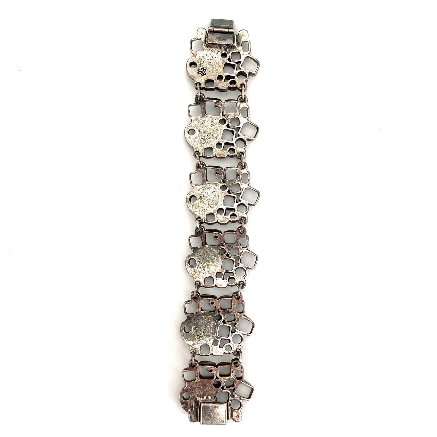 Guy Vidal Canada 'openwork & shadowbox' panel link bracelet