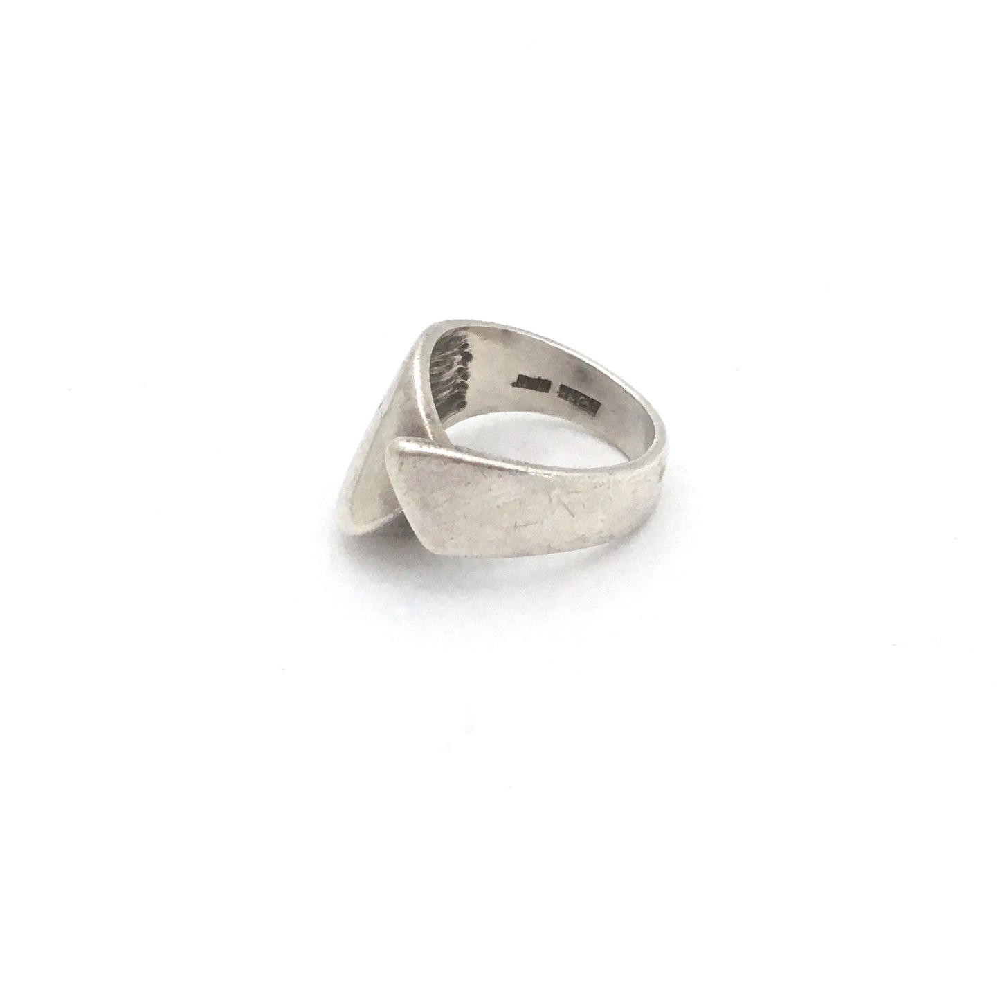 Hans Hansen vintage silver dimensional wrap ring