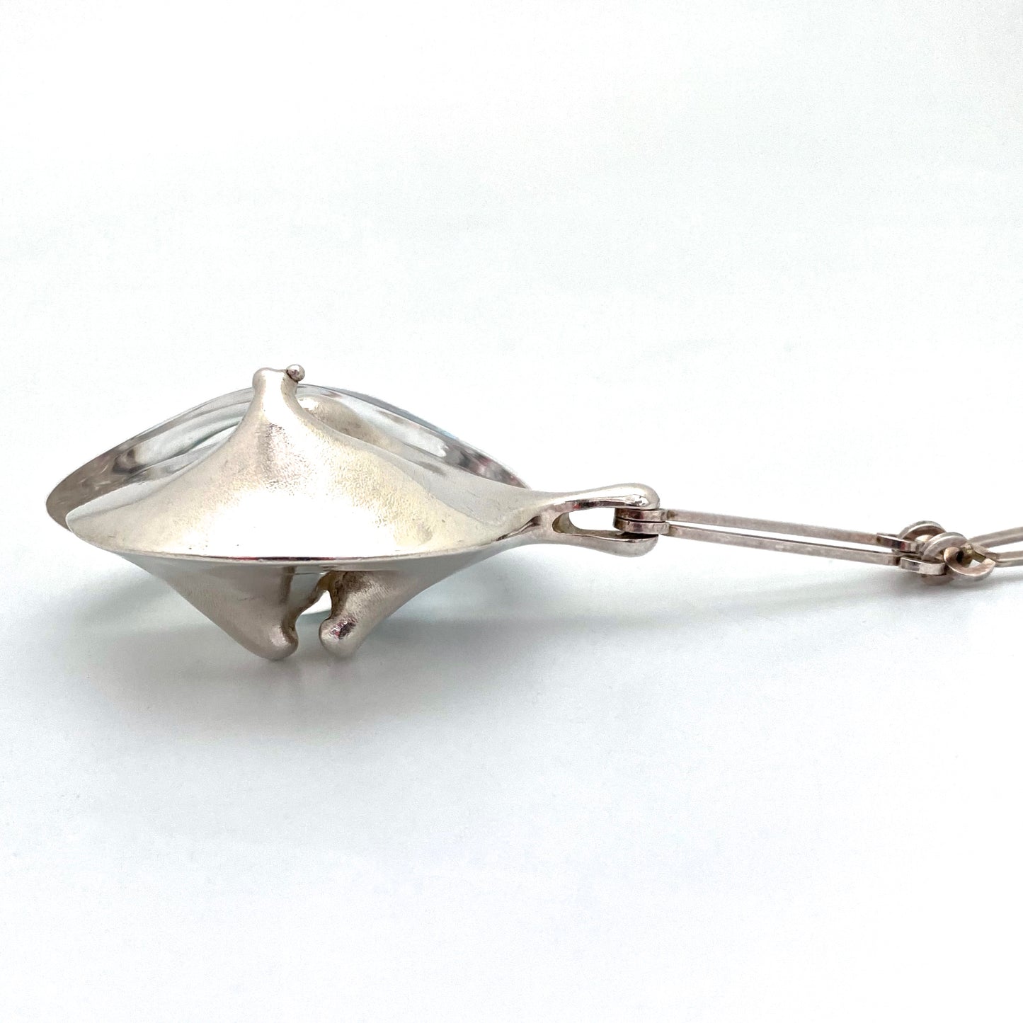 Lapponia 'Kilimanjaro' extra large silver & acrylic necklace ~ Bjorn Weckstrom 1974