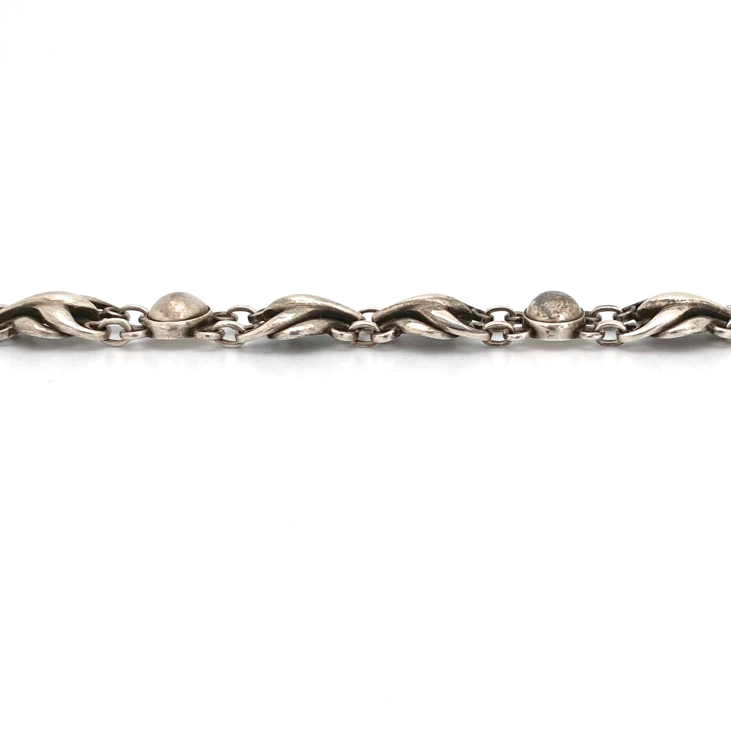 profile Georg Jensen Denmark vintage silver link bracelet 53 Georg Jensen design 1950 Scandinavian Modern jewelry design
