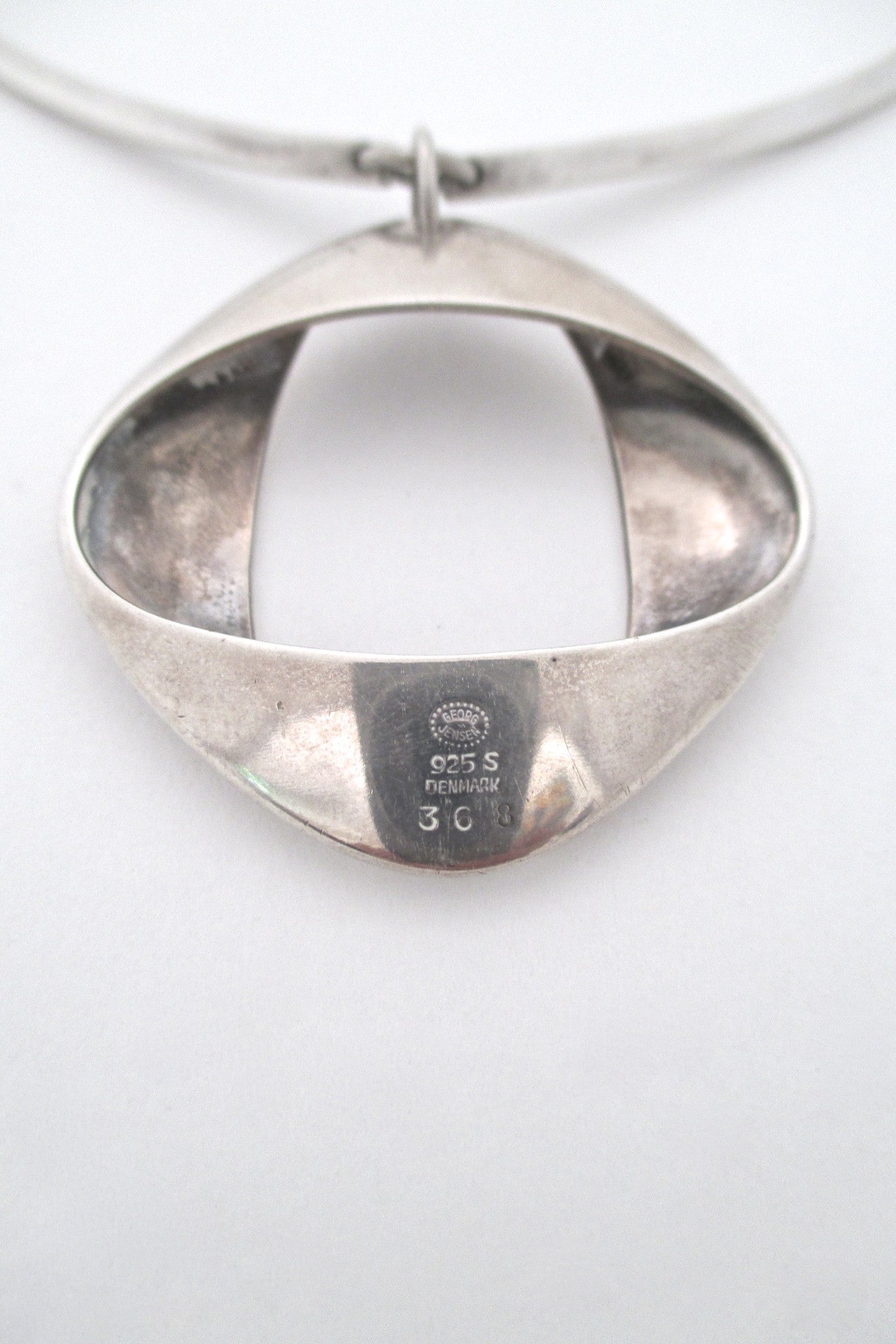 Georg Jensen Henning Koppel pendant 368 on neck ring - rare