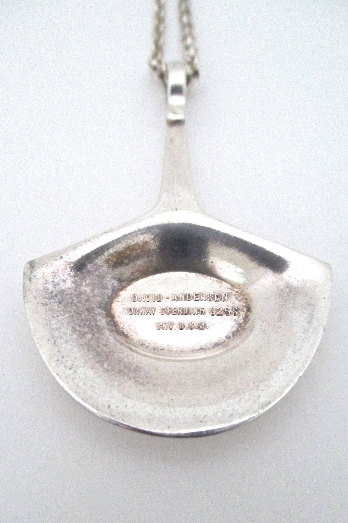 David Andersen sterling & blue enamel pendant