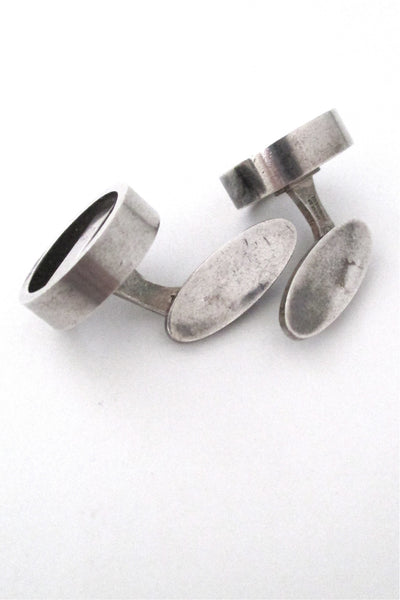 Georg Jensen Denmark vintage modernist silver cufflinks # 91 by Soren Georg Jensen