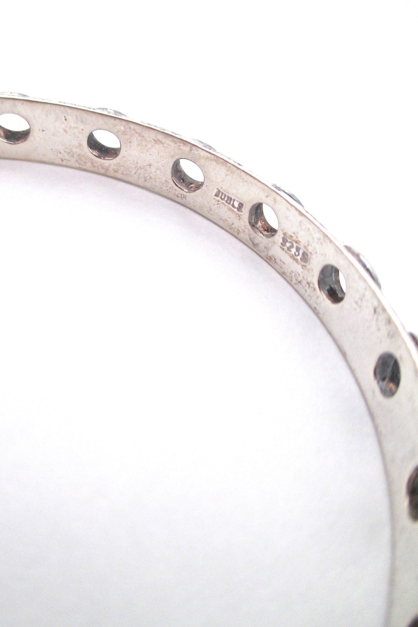Juhls Norway vintage pierced silver bangle bracelet
