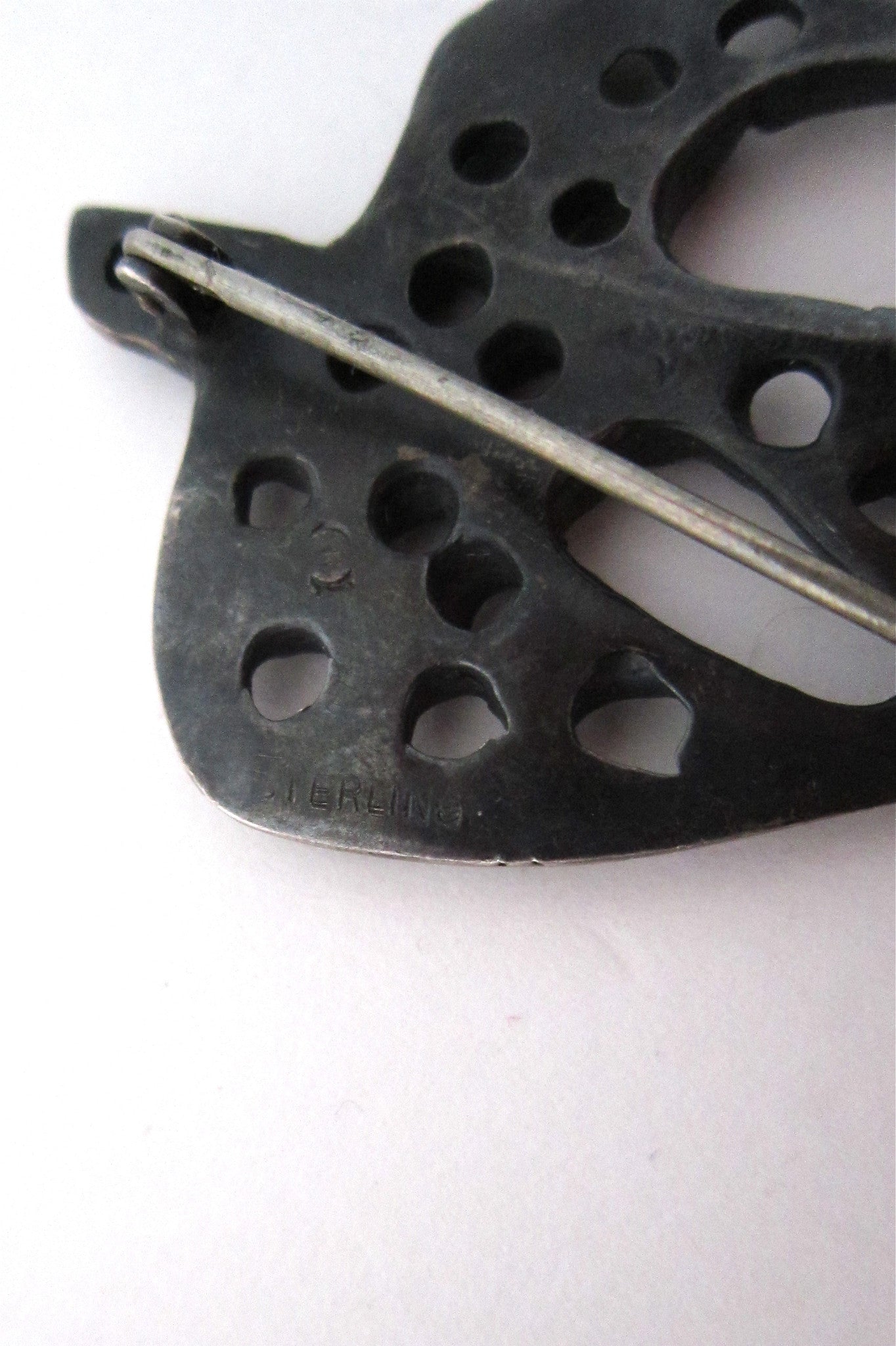 Bernard Chaudron modernist sterling bird brooch