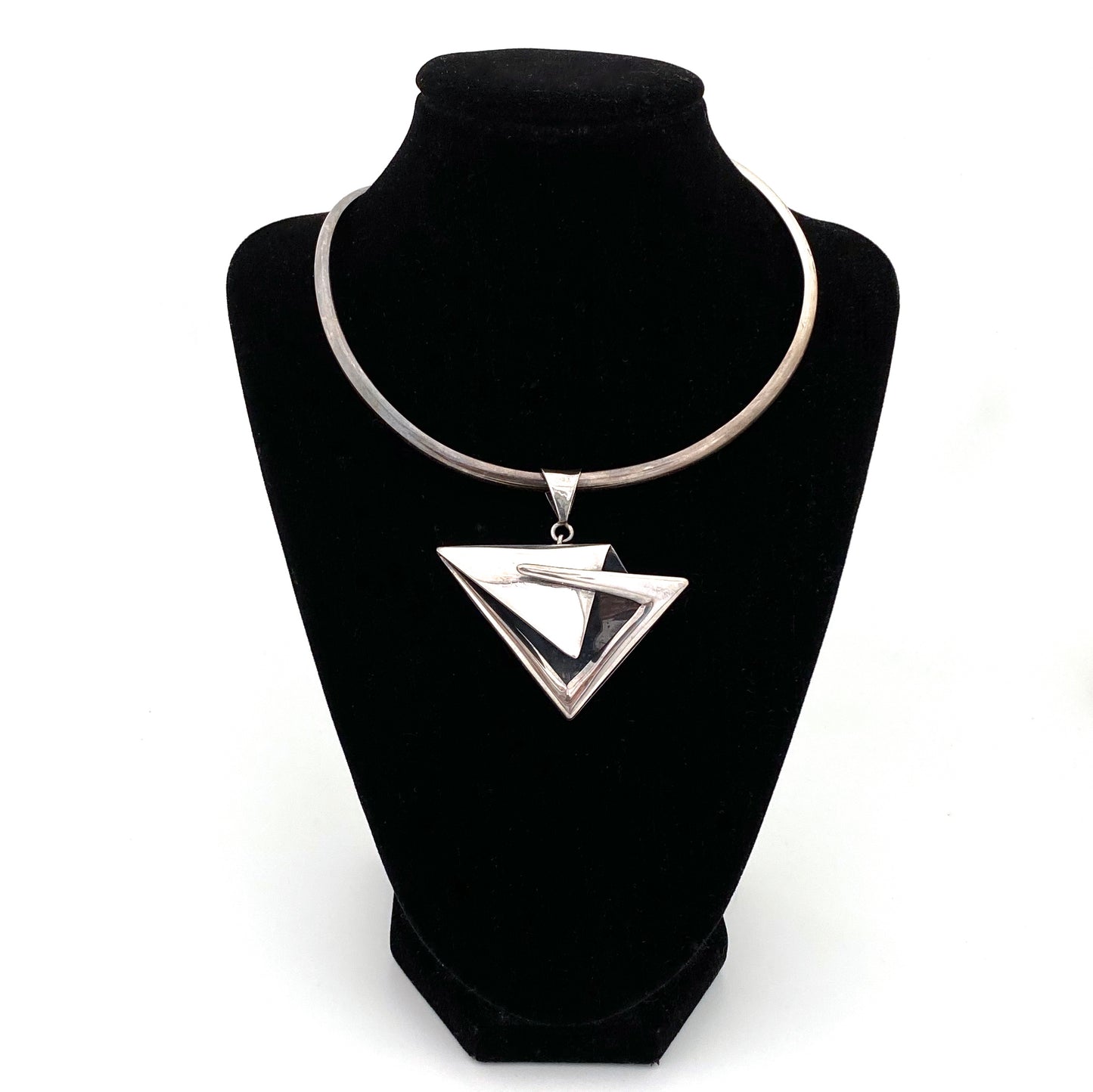 Sigi Pineda heavy silver shadowbox pendant brooch