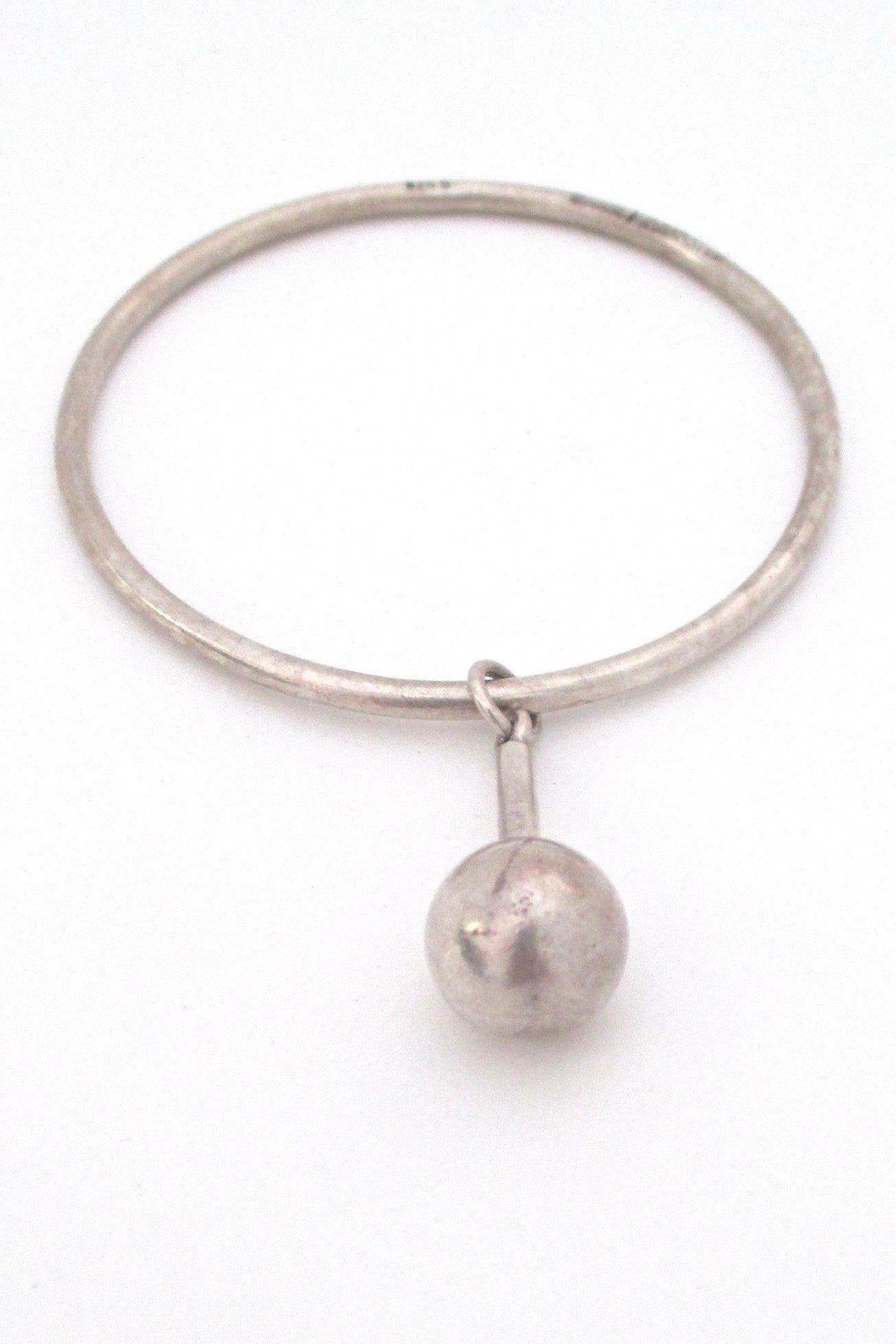 Ernst Dragsted kinetic silver drop bangle bracelet
