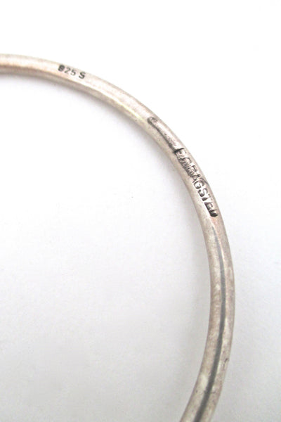 Ernst Dragsted kinetic silver drop bangle bracelet