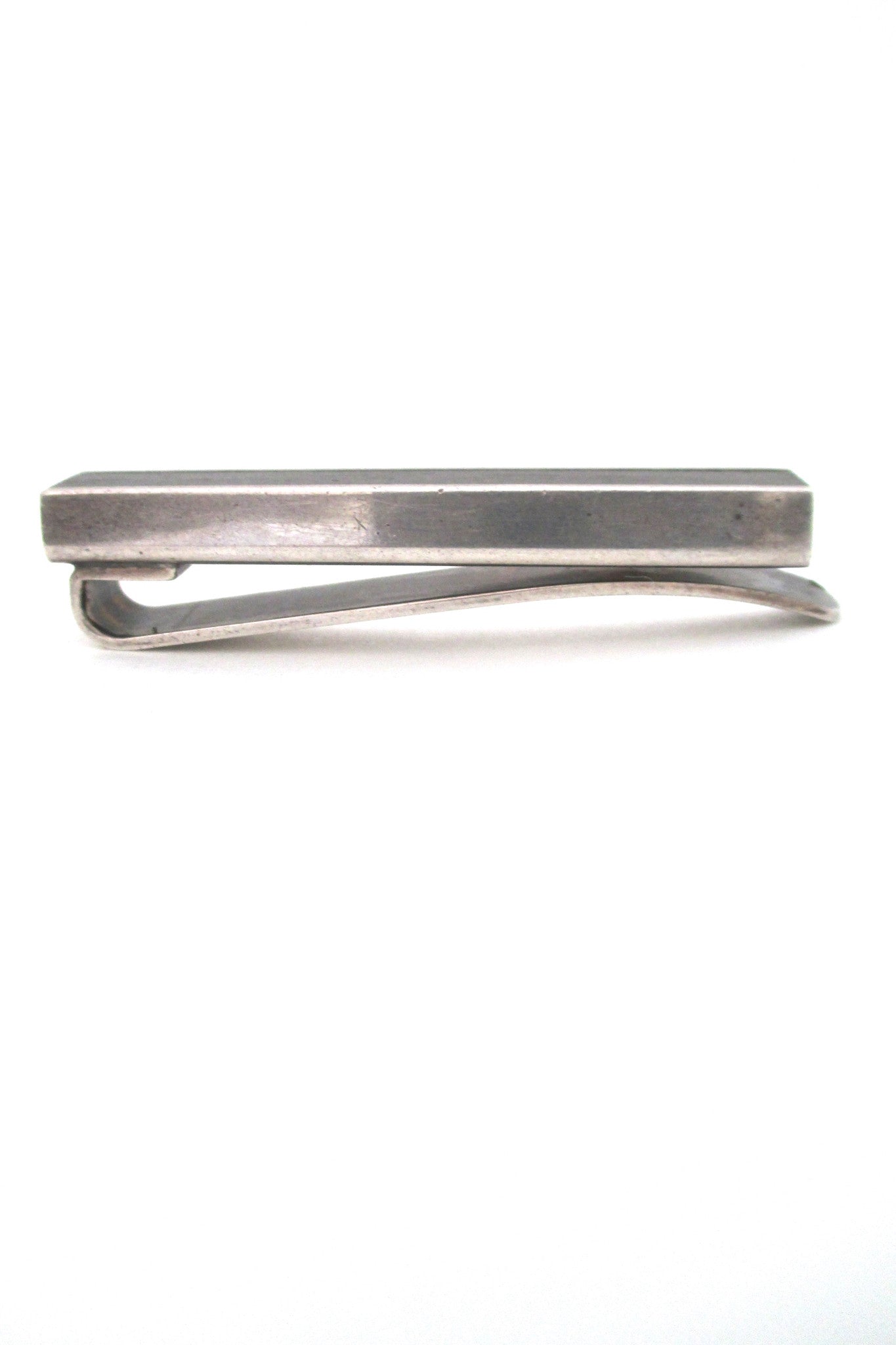 Allan Adler sterling silver & ebony modernist tie bar