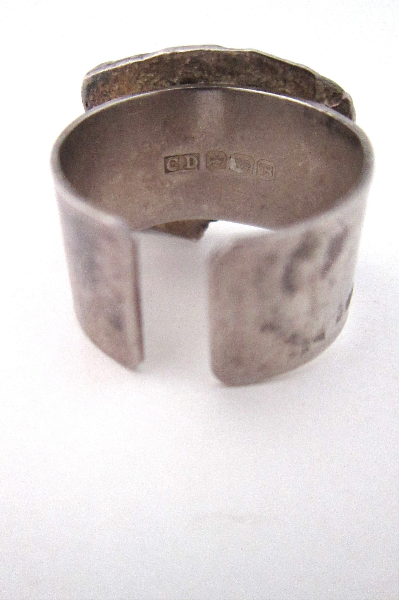 modernist 'exposed bark' ring