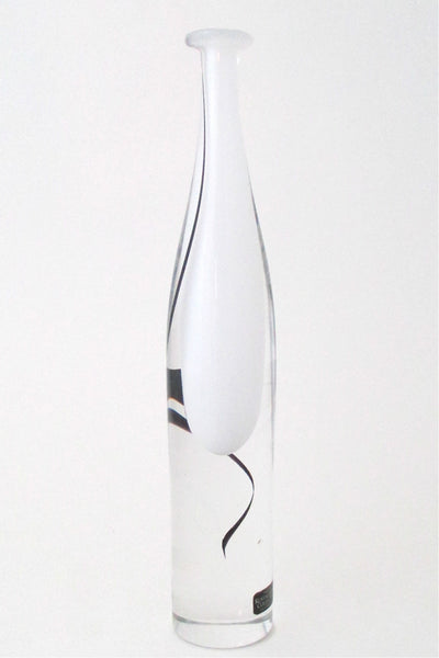 Klas Goran Tinback for Kosta Boda Sweden vintage blown glass paperweight vase