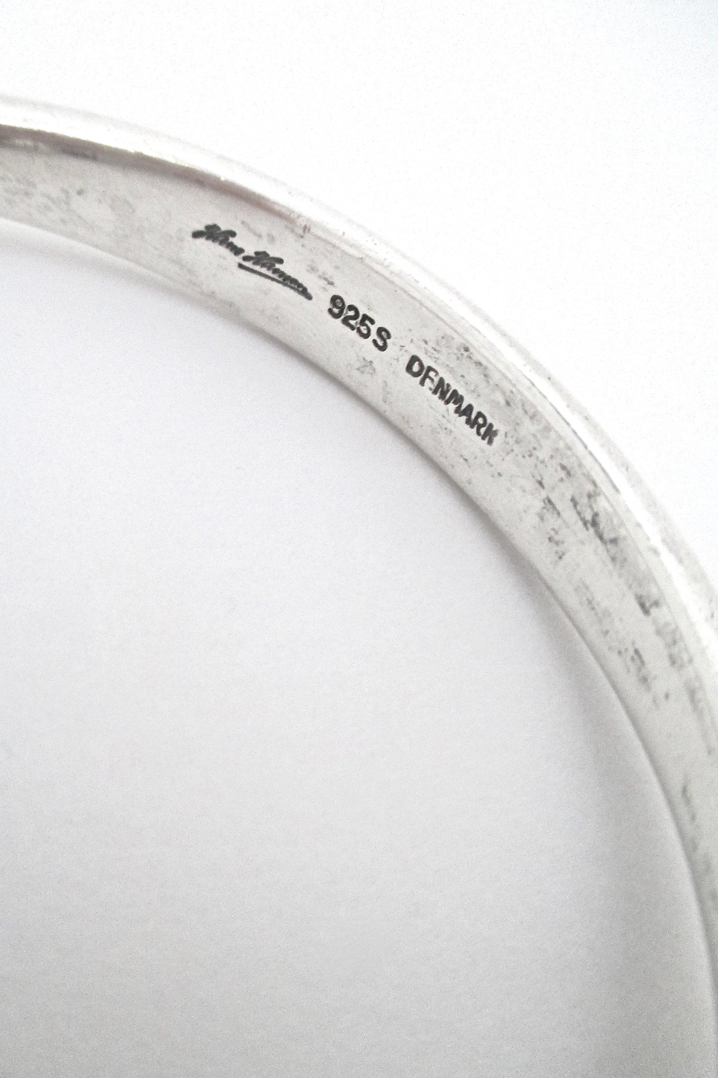 Hans Hansen heavy silver knot bangle bracelet