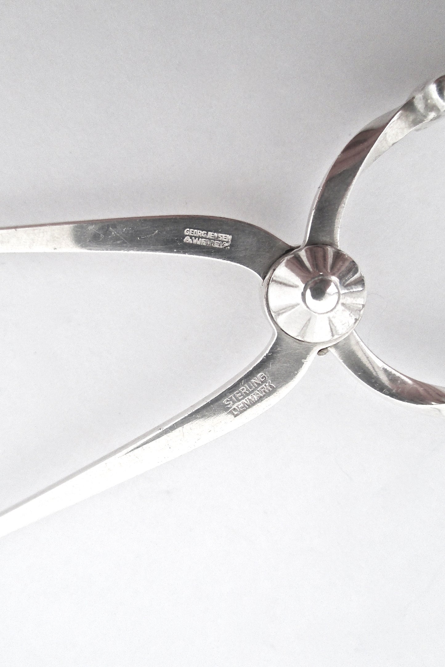 Georg Jensen silver 'Blossom' sugar tongs