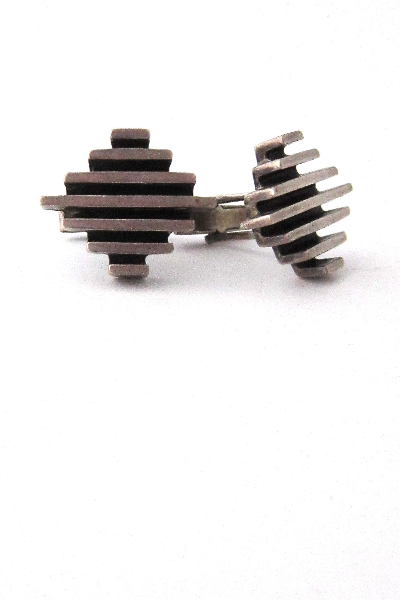 Mexico silver bars cuff links