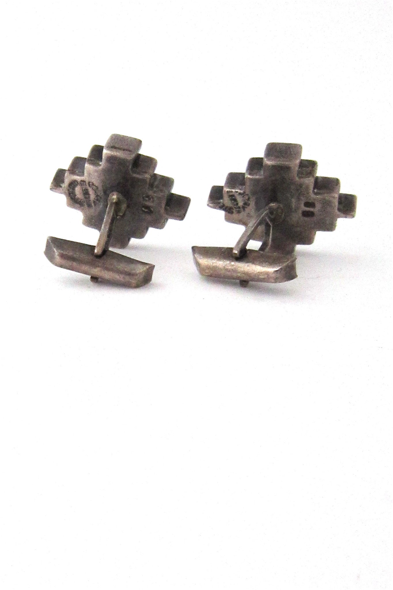 Mexico silver bars cuff links