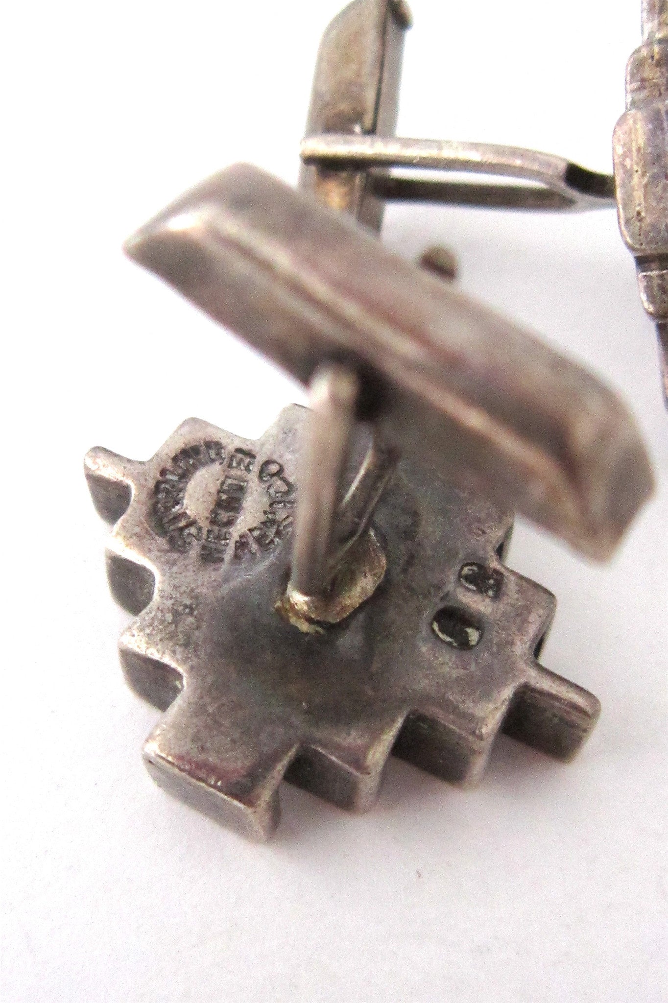 Mexico silver bars cuff links
