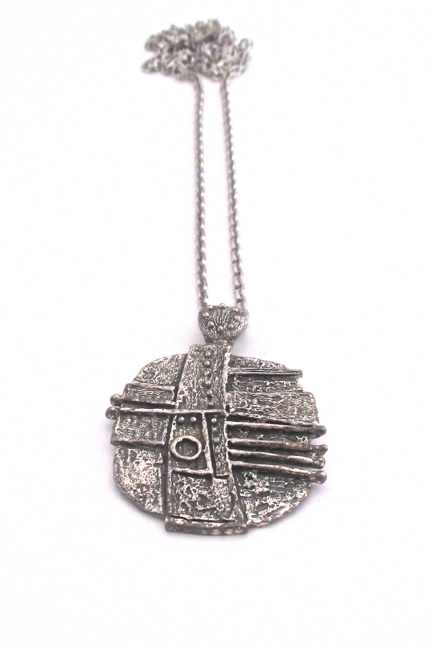 Guy Vidal dots & stripes pendant necklace