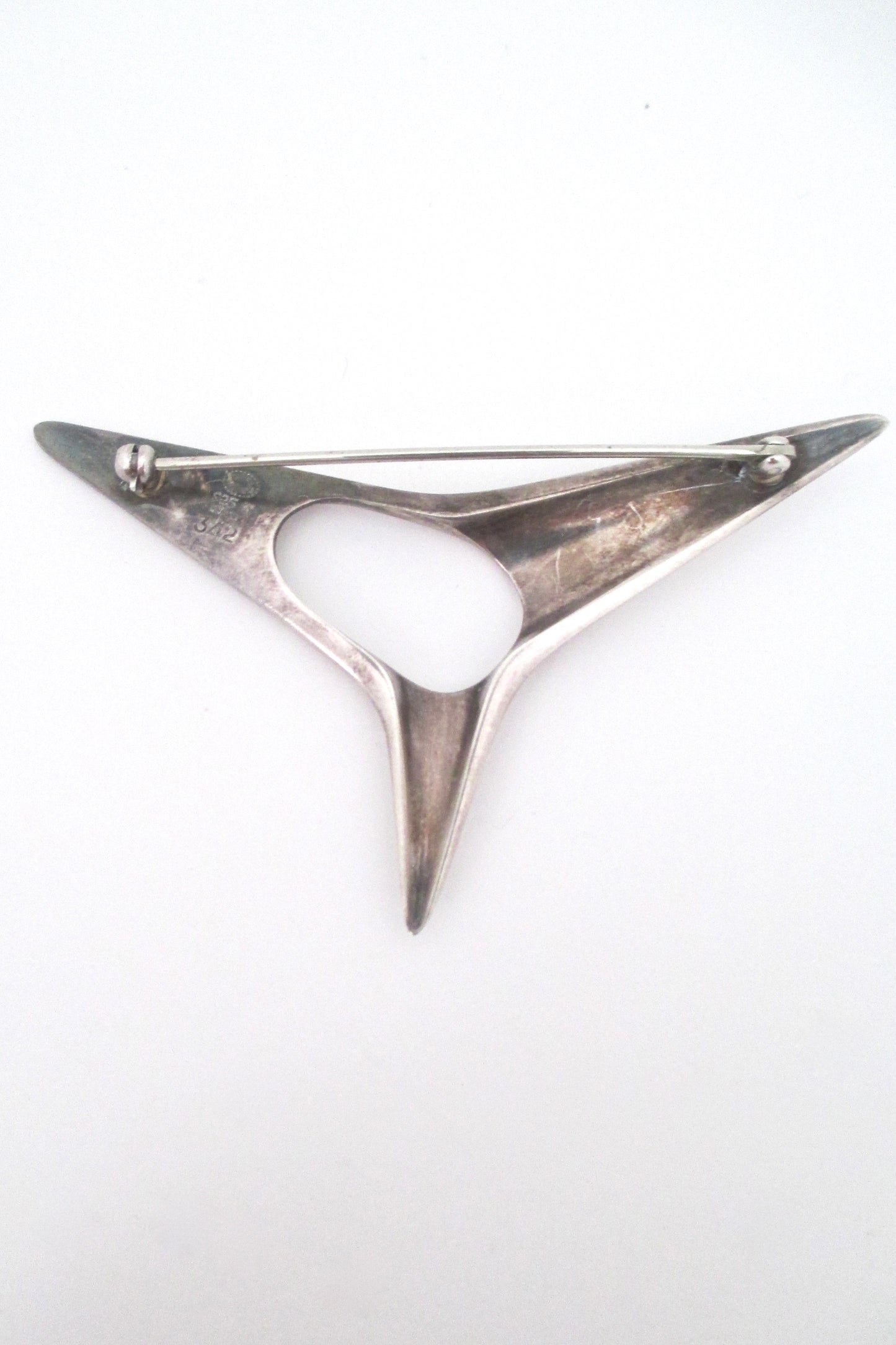 Georg Jensen large silver brooch #342 by Henning Koppel