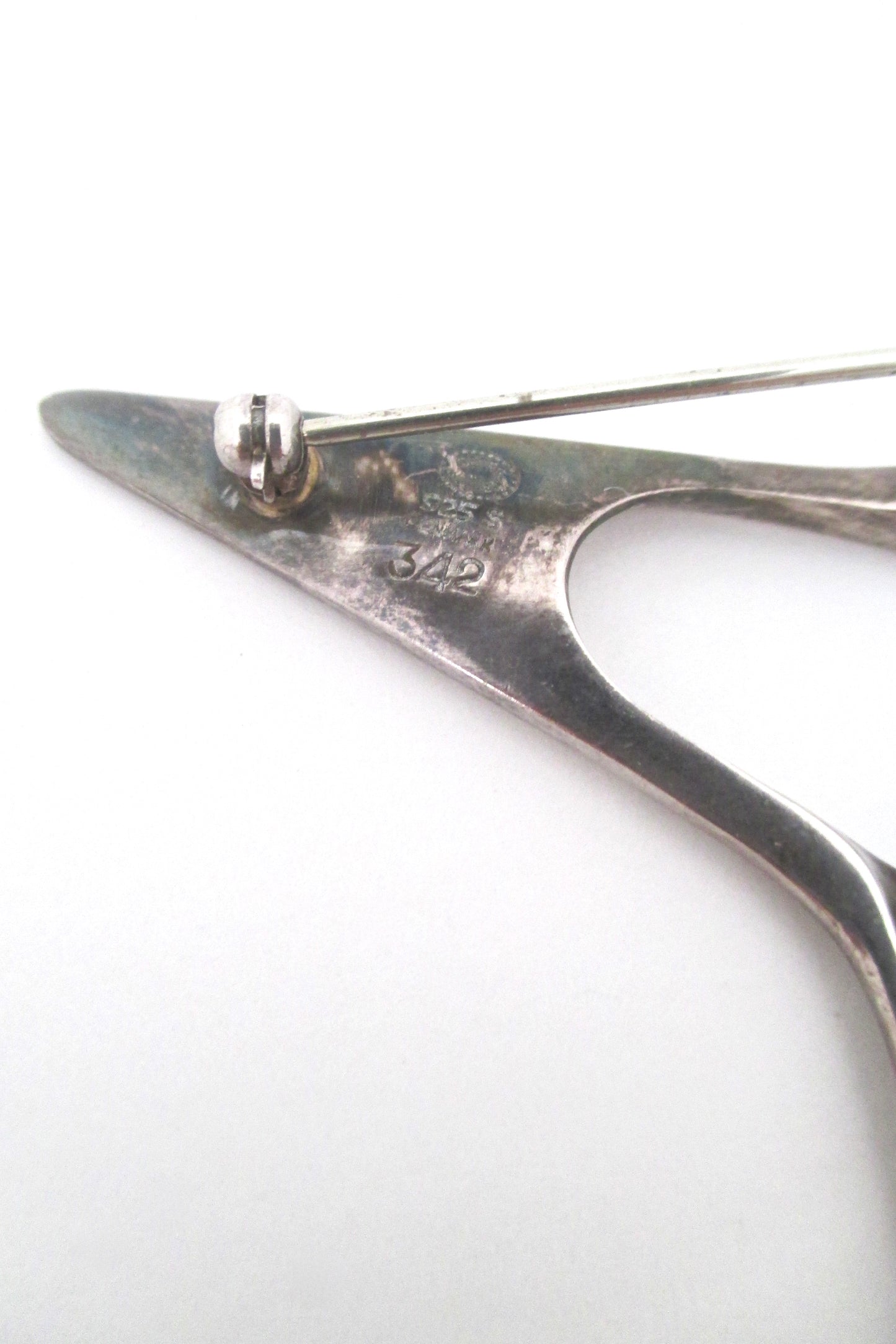Georg Jensen large silver brooch #342 by Henning Koppel