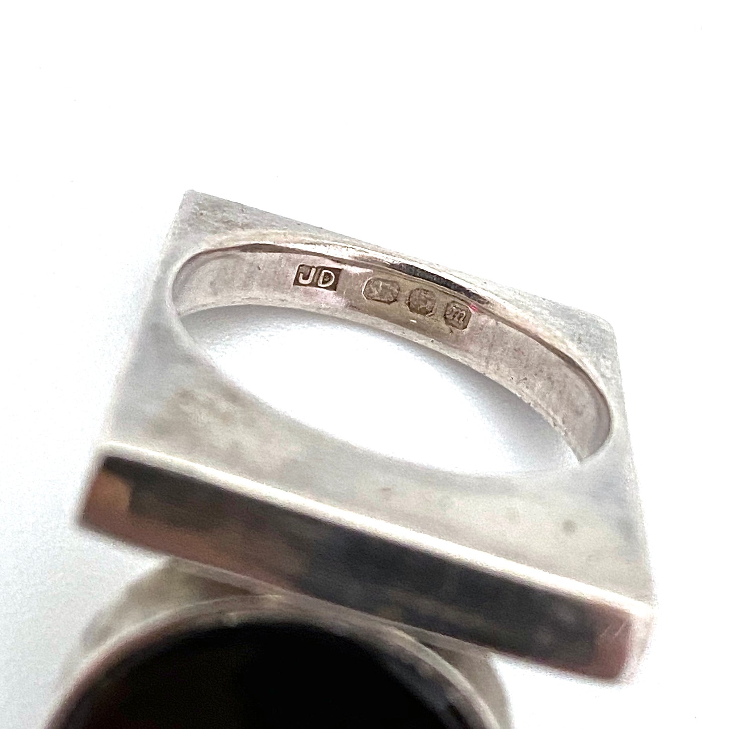 vintage Modernist circle & square ring ~ London 1967