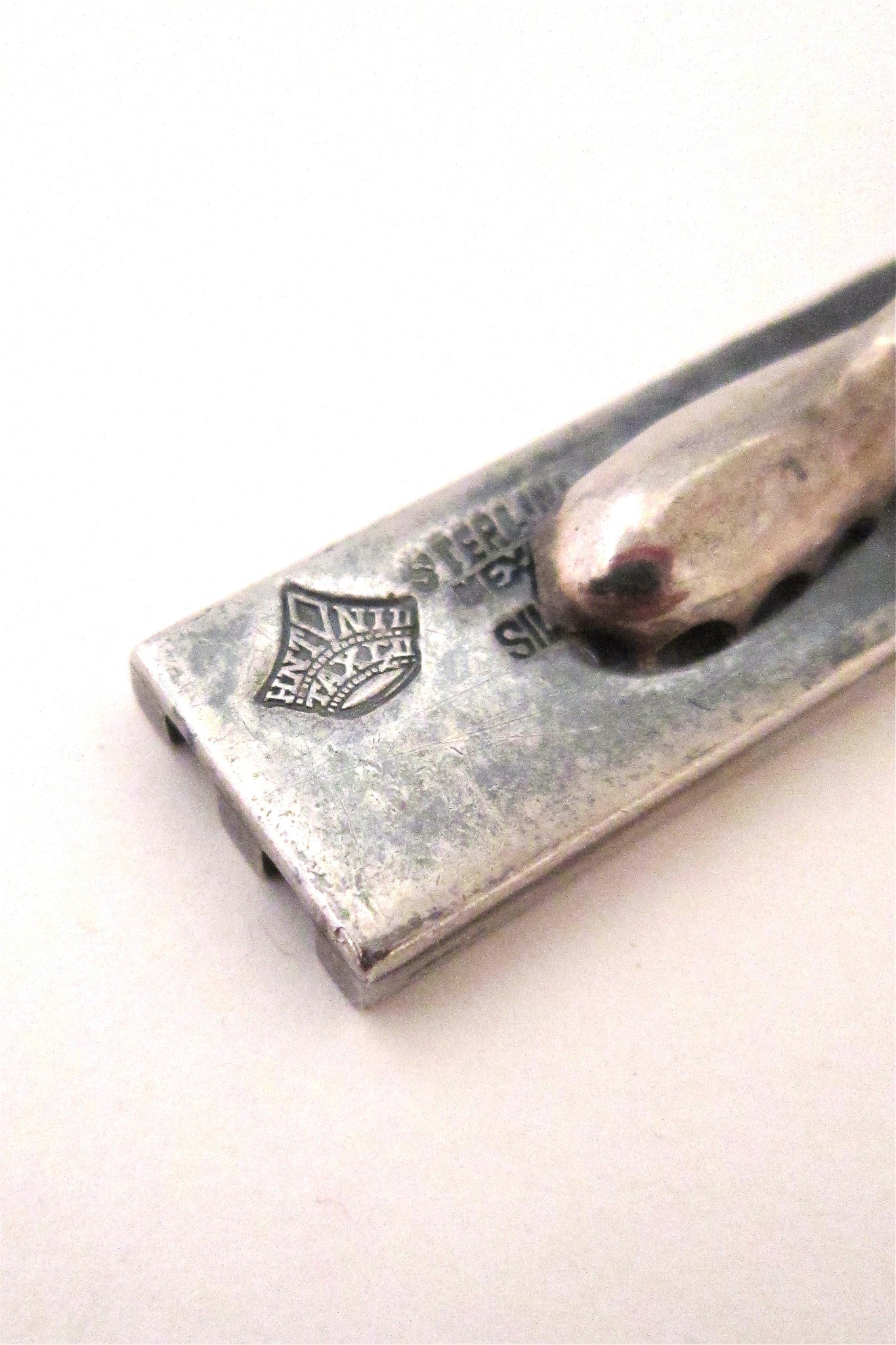 Antonio Pineda silver bars tie bar