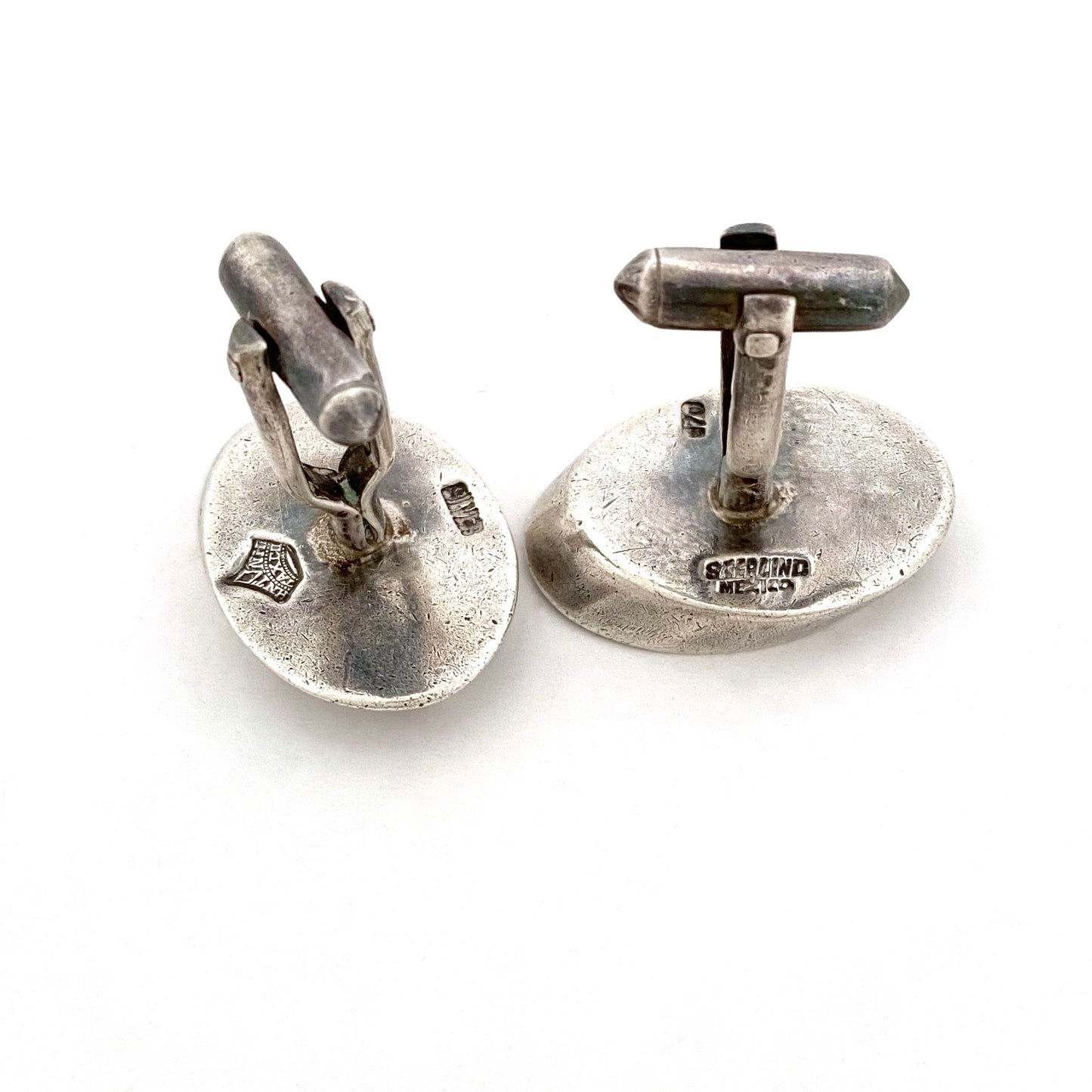 Antonio Pineda large early silver cufflinks