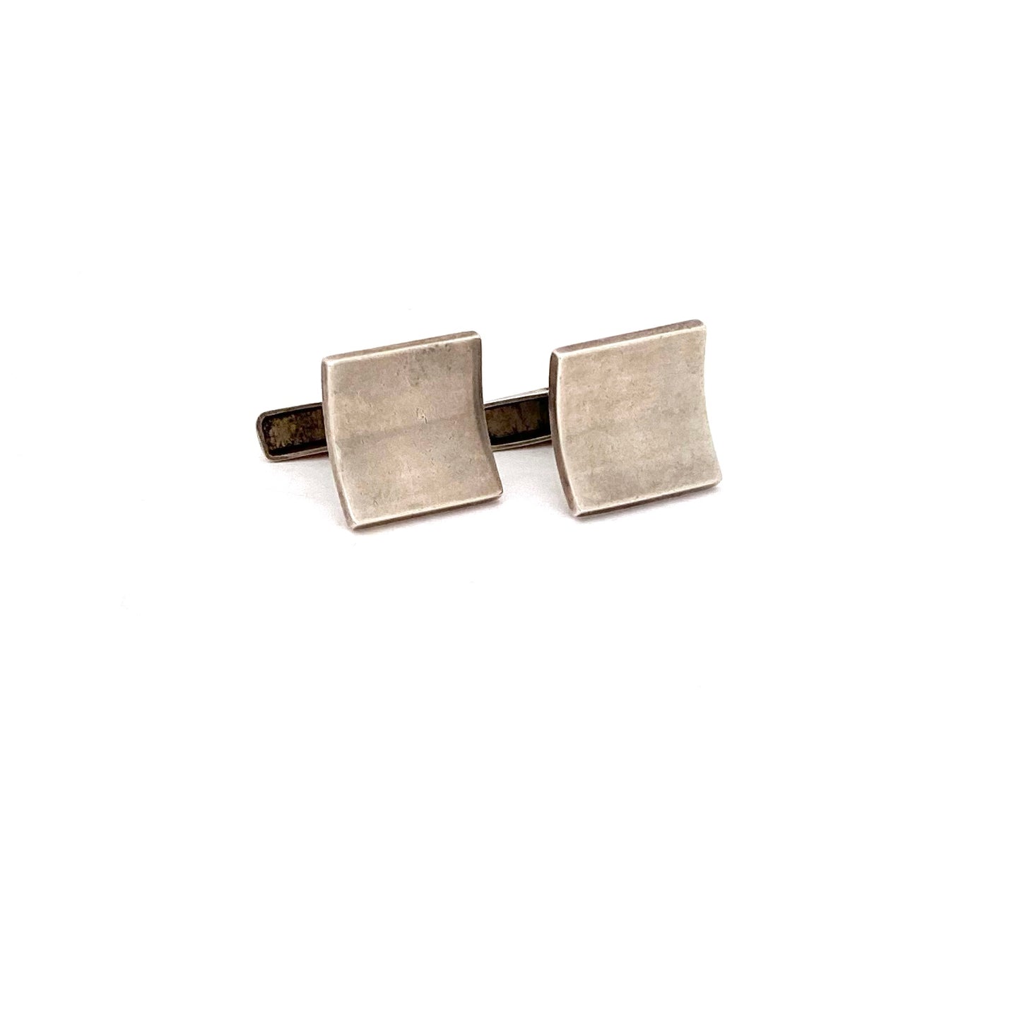 Allan Adler Modernist square silver cufflinks