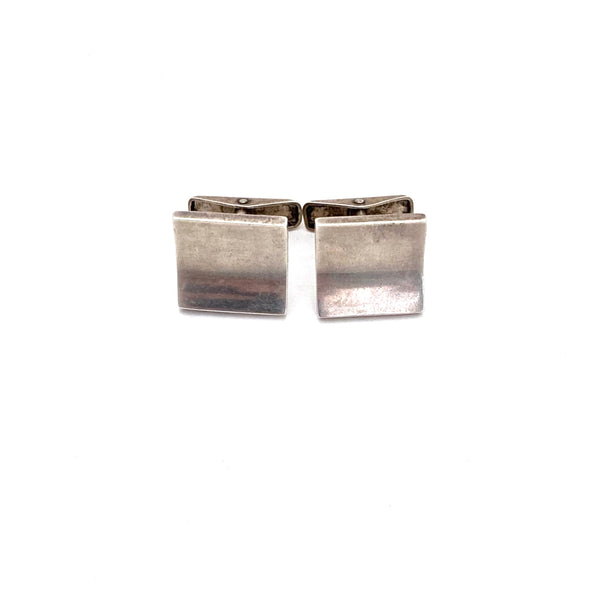 Allan Adler Modernist square silver cufflinks